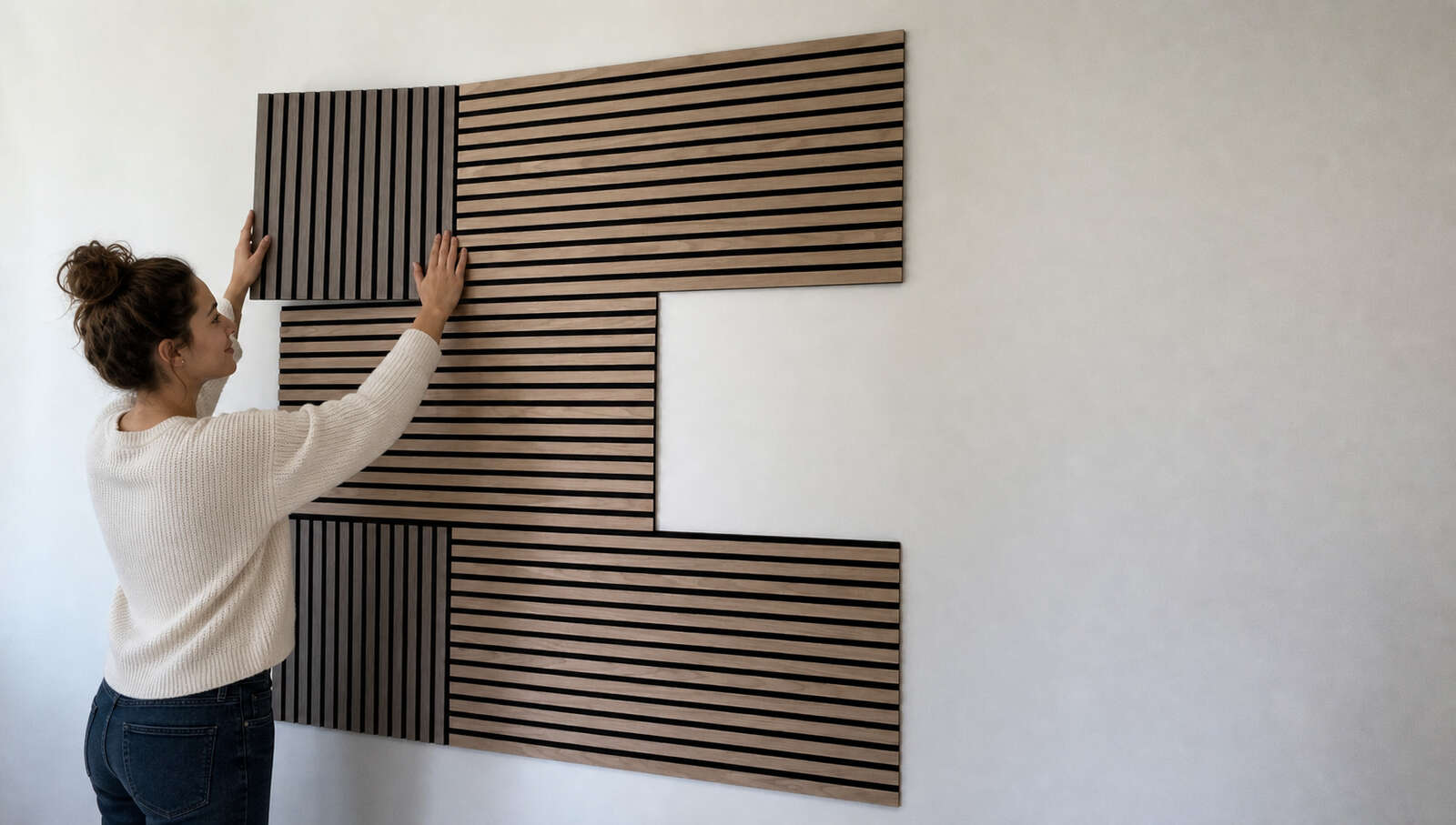 wandpaneel, wanddekoration, holzpaneel, plattenwand, modularepaneel