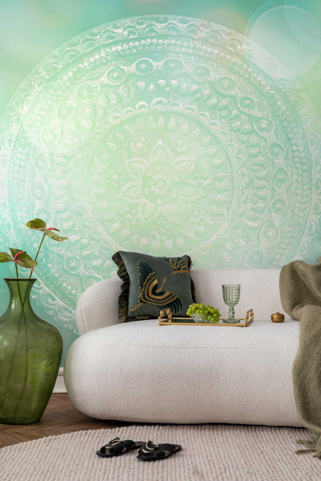 wandteppich, mandala, pastell, wohnzimmer, deko