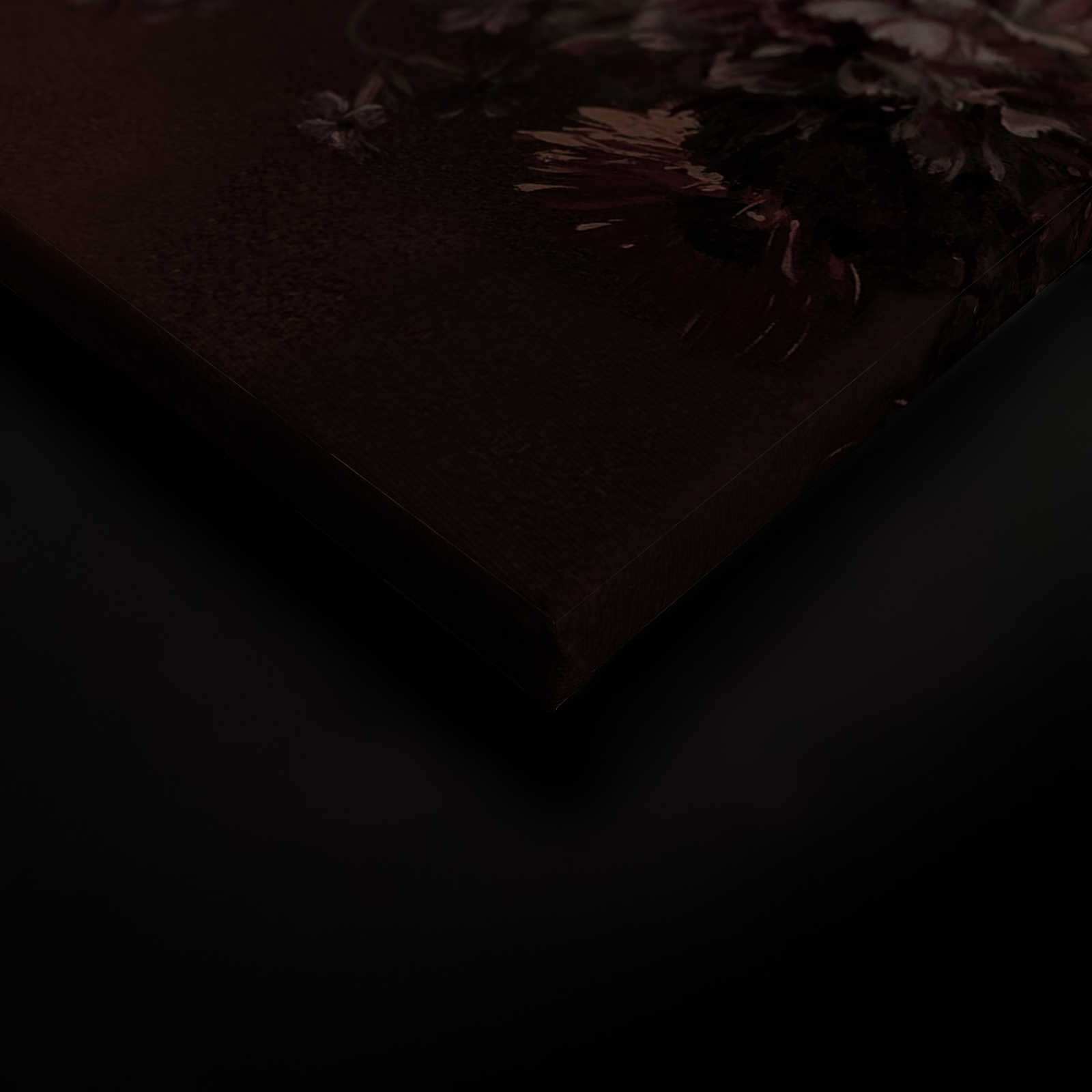             Leinwandbild Pferde Portrait mit Blumen – 0,90 m x 0,60 m
        
