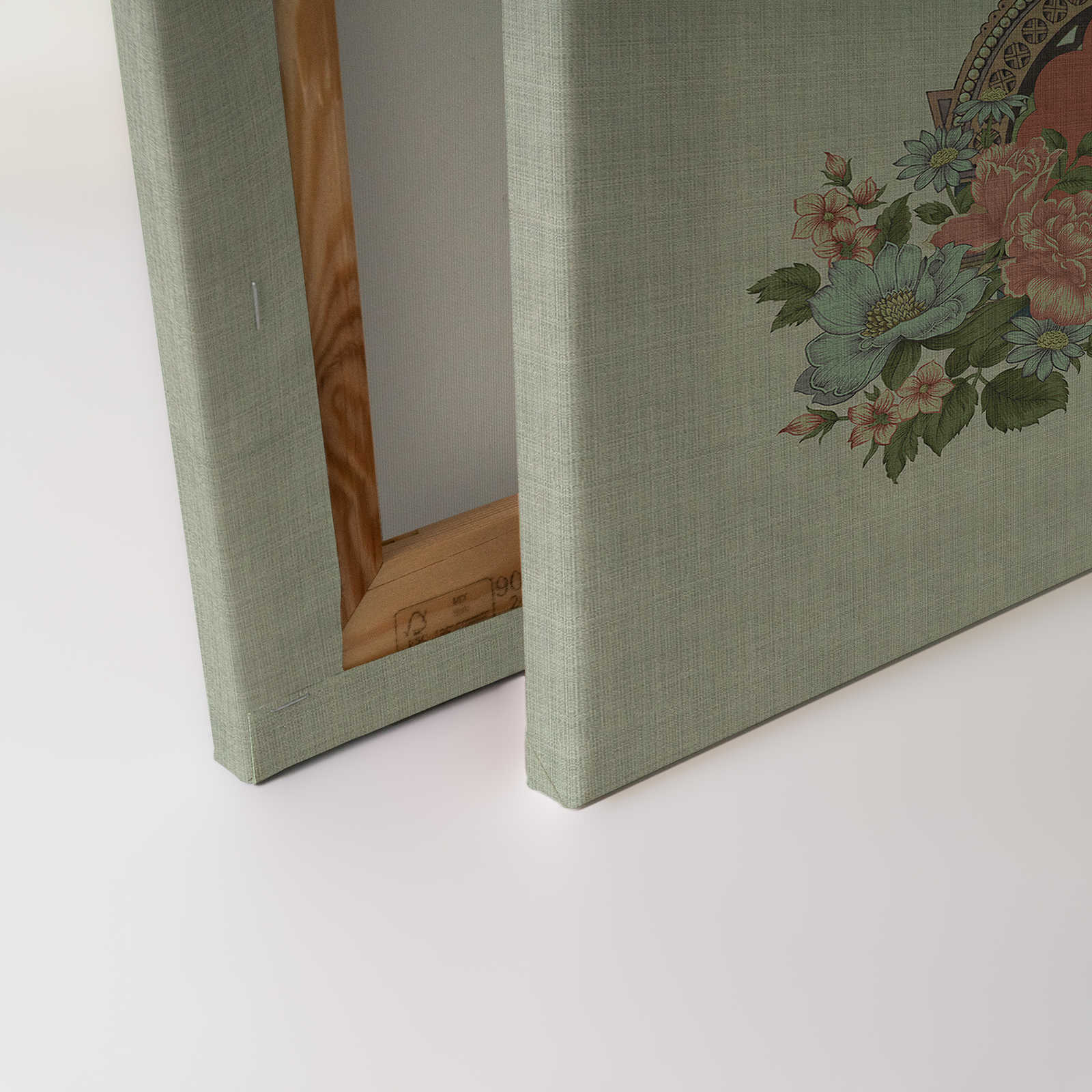             Jaipur 1 - Leinwandbild Indien Tempel & Blumen Design – 1,20 m x 0,80 m
        