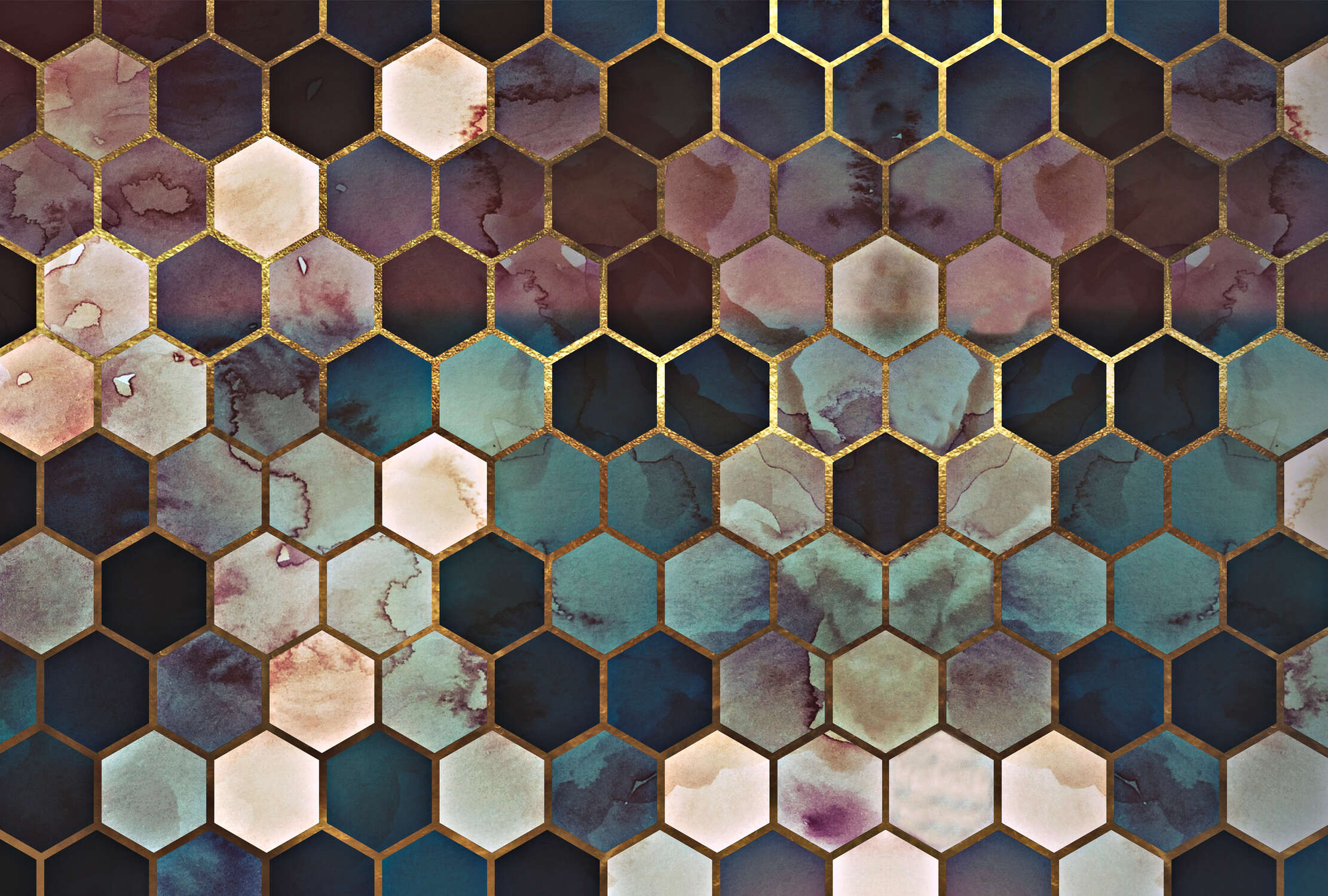 honreh, mosaic, fliesen, goldene rand, muster