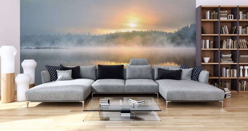Wohnzimmer, Sofa, Grau, Ecksofa, Bücherregal