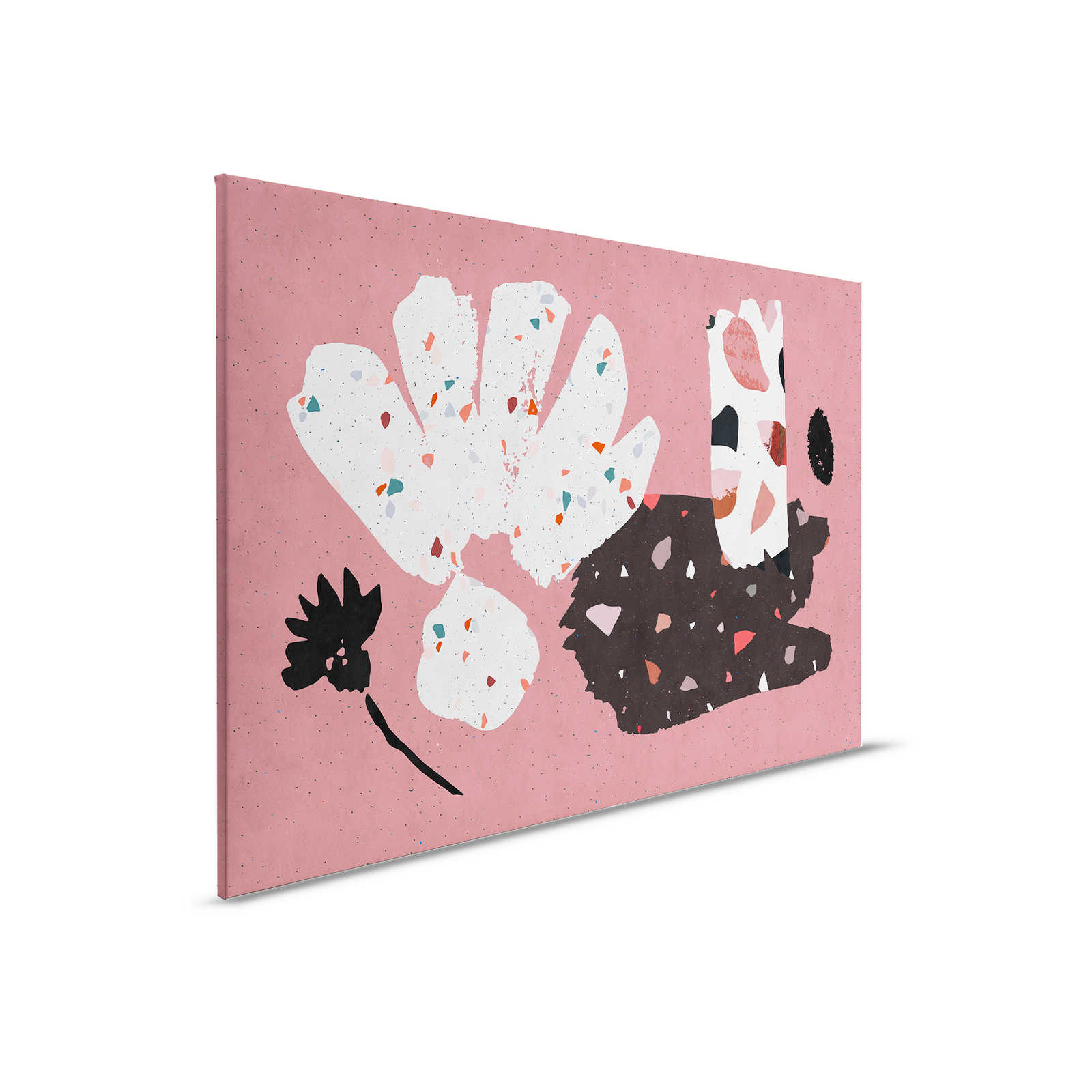         Terrazzo 4 - Canvas schilderij Terrazzo Collage - Blotting Papier behang Strukturen - 0.90 m x 0.60 m
    