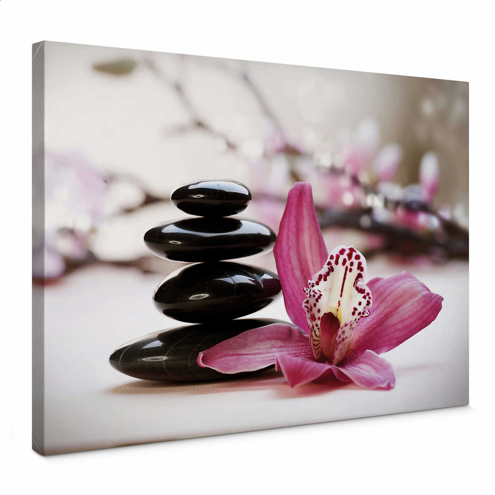 Tableau Toile Paysage Japonais Cerisiers Fleurs & Pagode - 80x40 Cm | Bilderfelix - 7