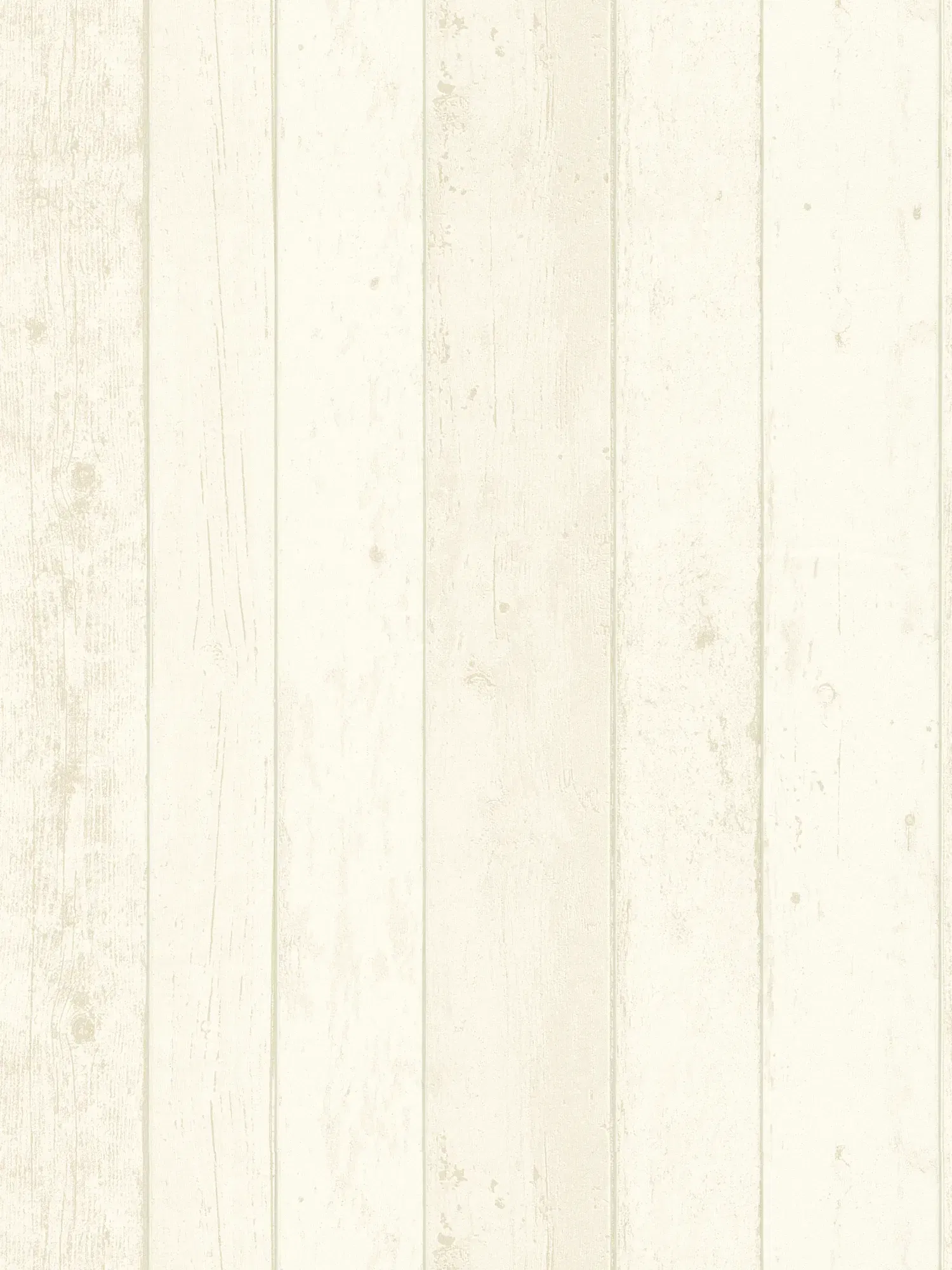 Behang met houteffect in Shabby Chic stijl - wit, grijs