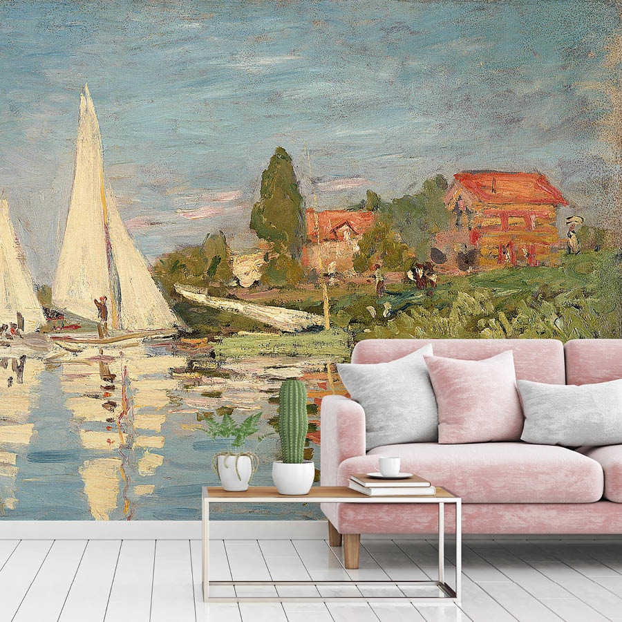 Segelboote, Hafen, Wasserfront, Wandtapete, Wohnzimmer