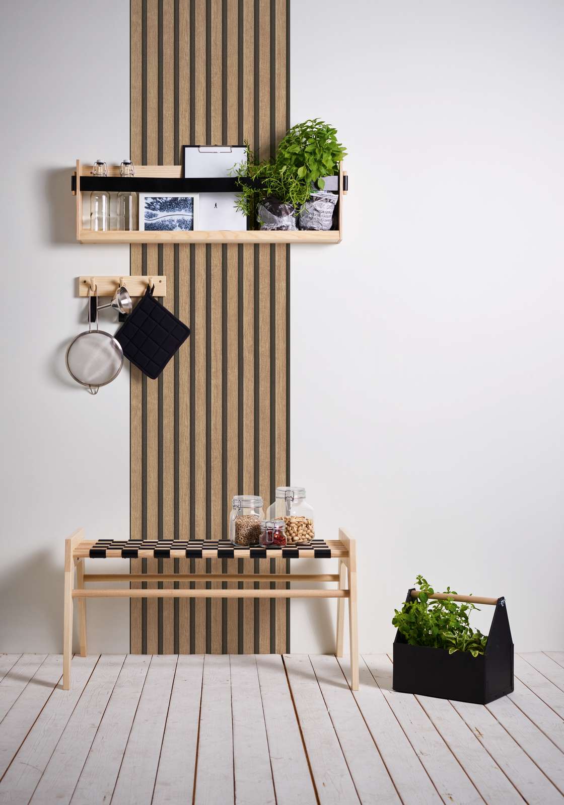             Zelfklevend paneel akoestische panelen optiek voor een karaktervol en exclusief ruimtedesign - beige, bruin, zwart
        