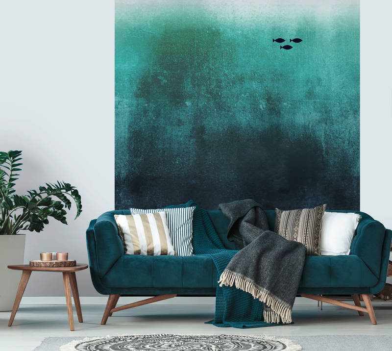 Sofa, Teal, Upholstered, Kissen, Wandbild