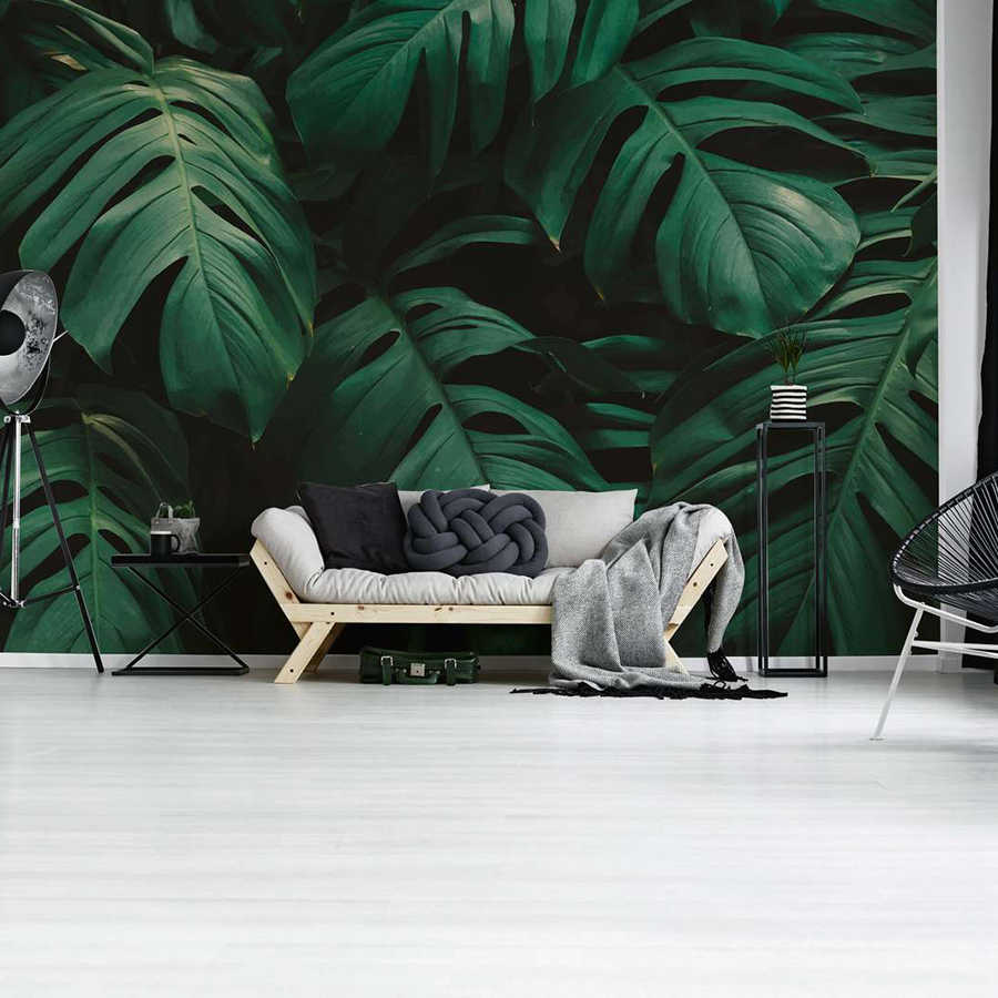 Wandbank, Sofa, Wohnzimmer, Wandtattoo, Monstera