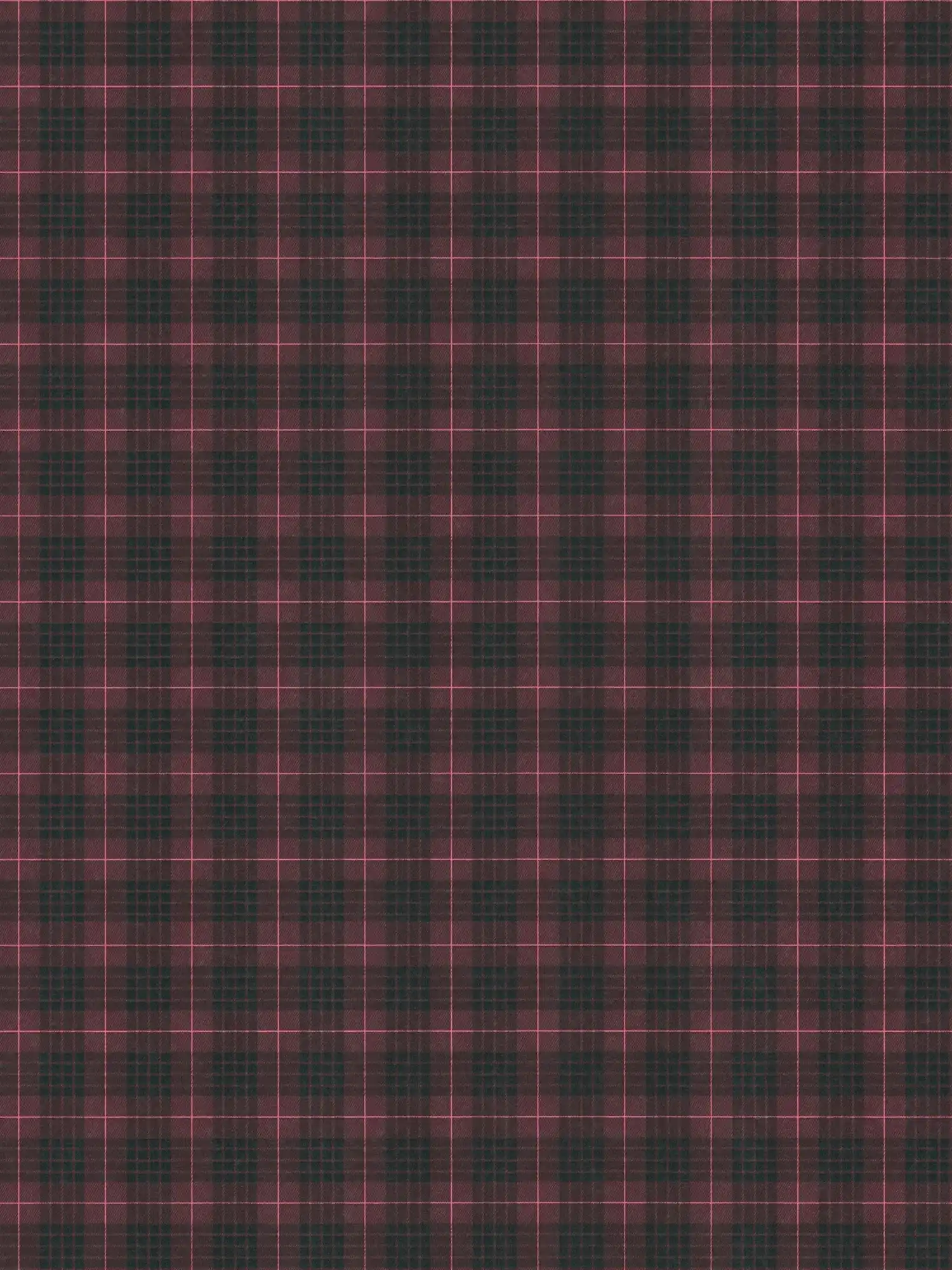         Papier peint intissé imitation tissu à carreaux aspect flanelle - rouge, noir
    