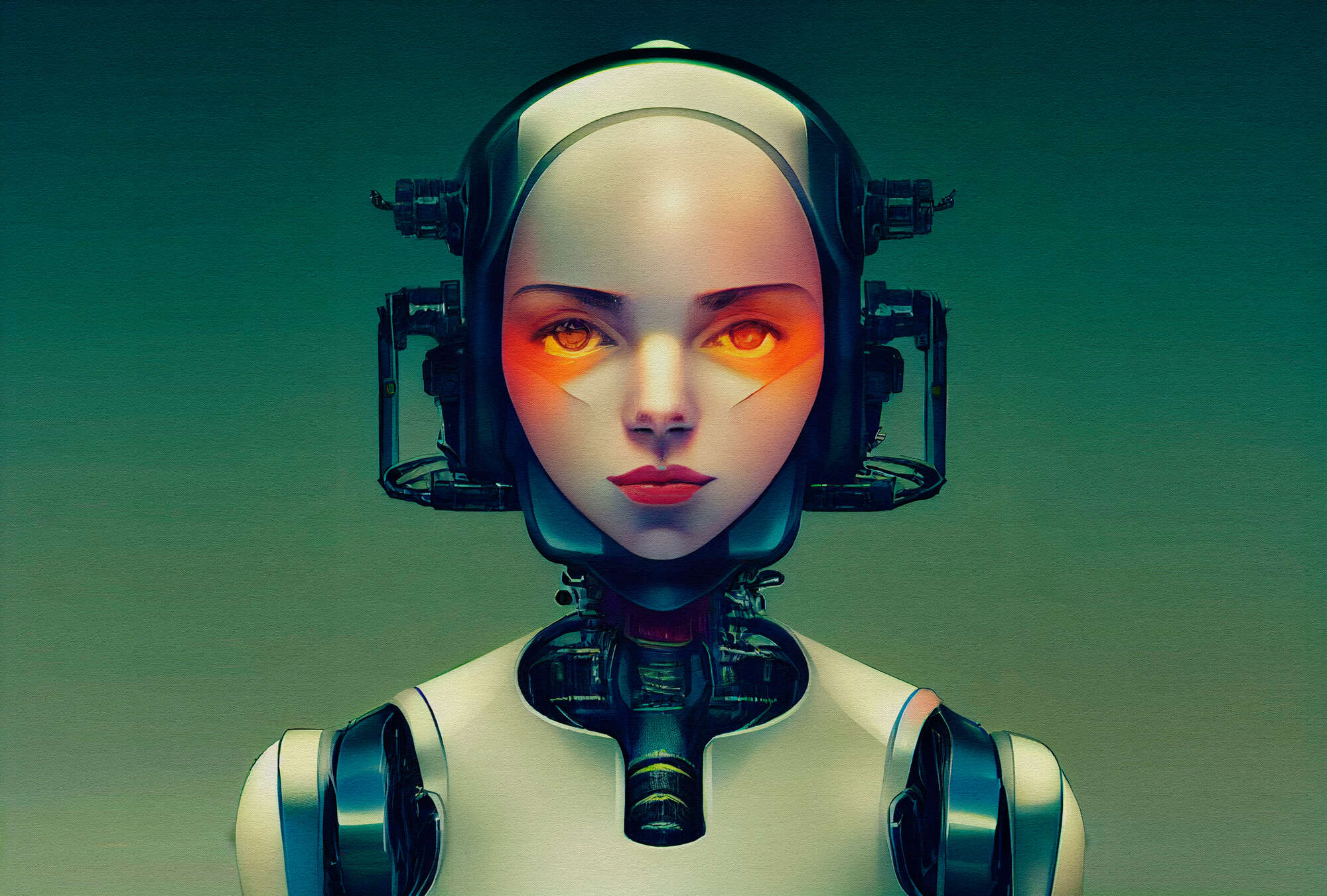 robotta - Futuristic robot wallpaper • 3D • canvas look