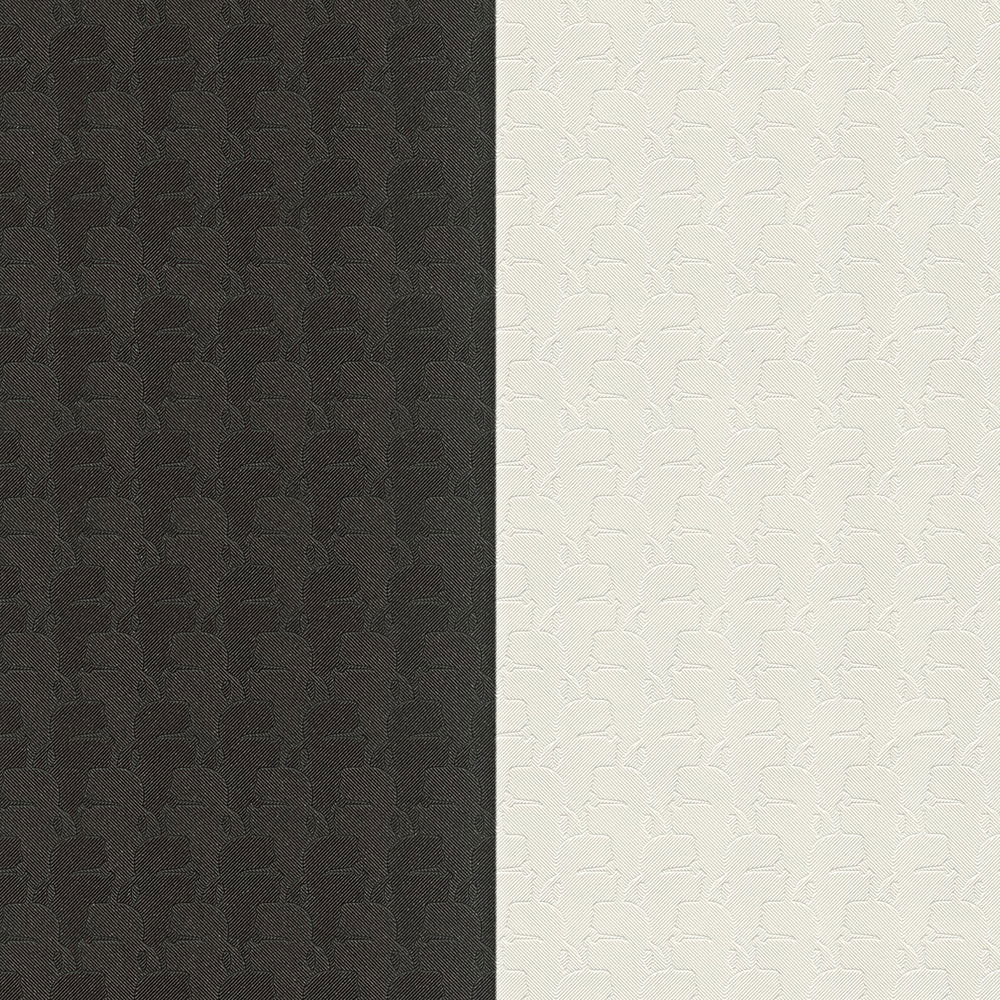             Wallpaper Karl LAGERFELD stripes & texture pattern - black, white
        