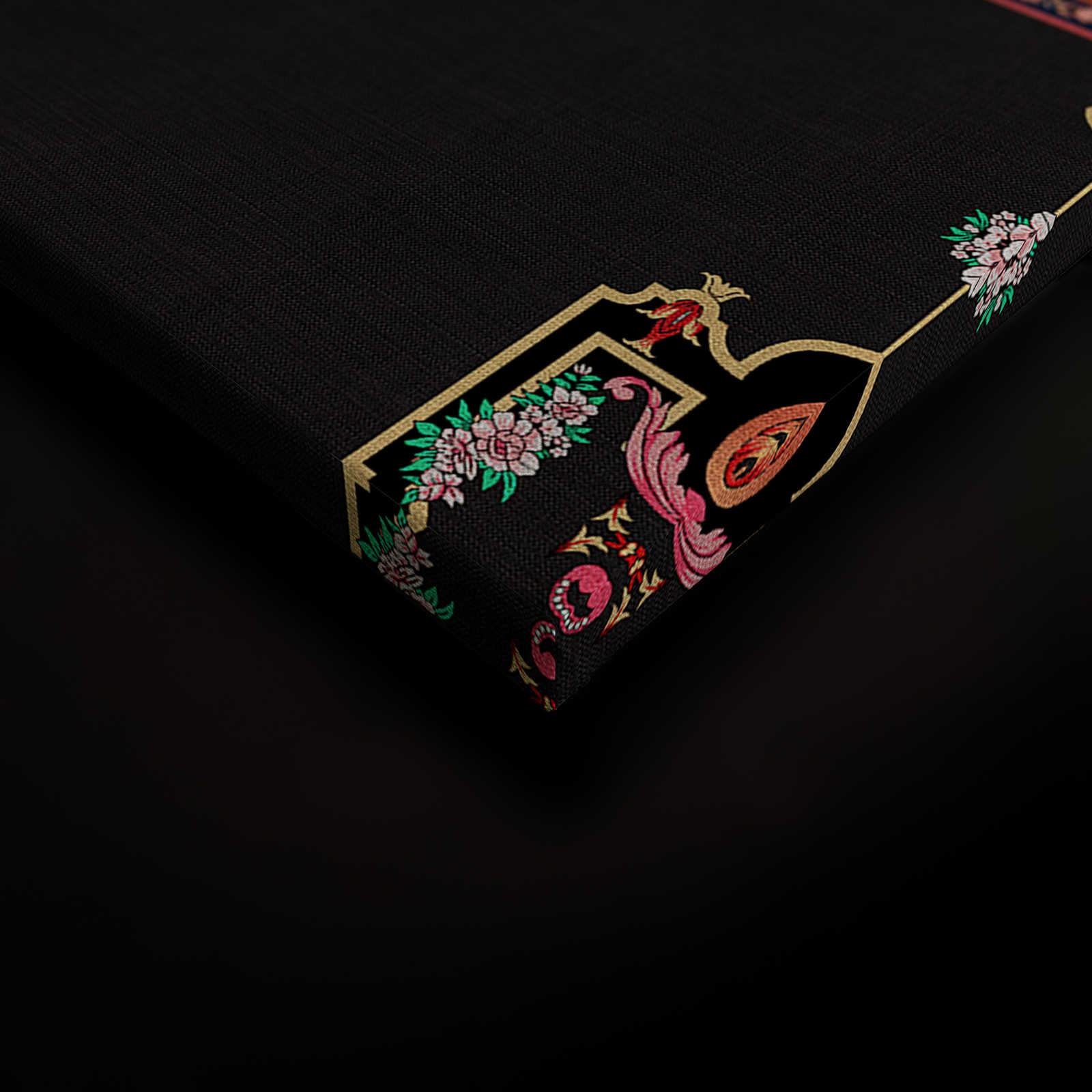             Oriental Garden 2 - Leinwandbild Tropische Muster & Blüten – 0,90 m x 0,60 m
        