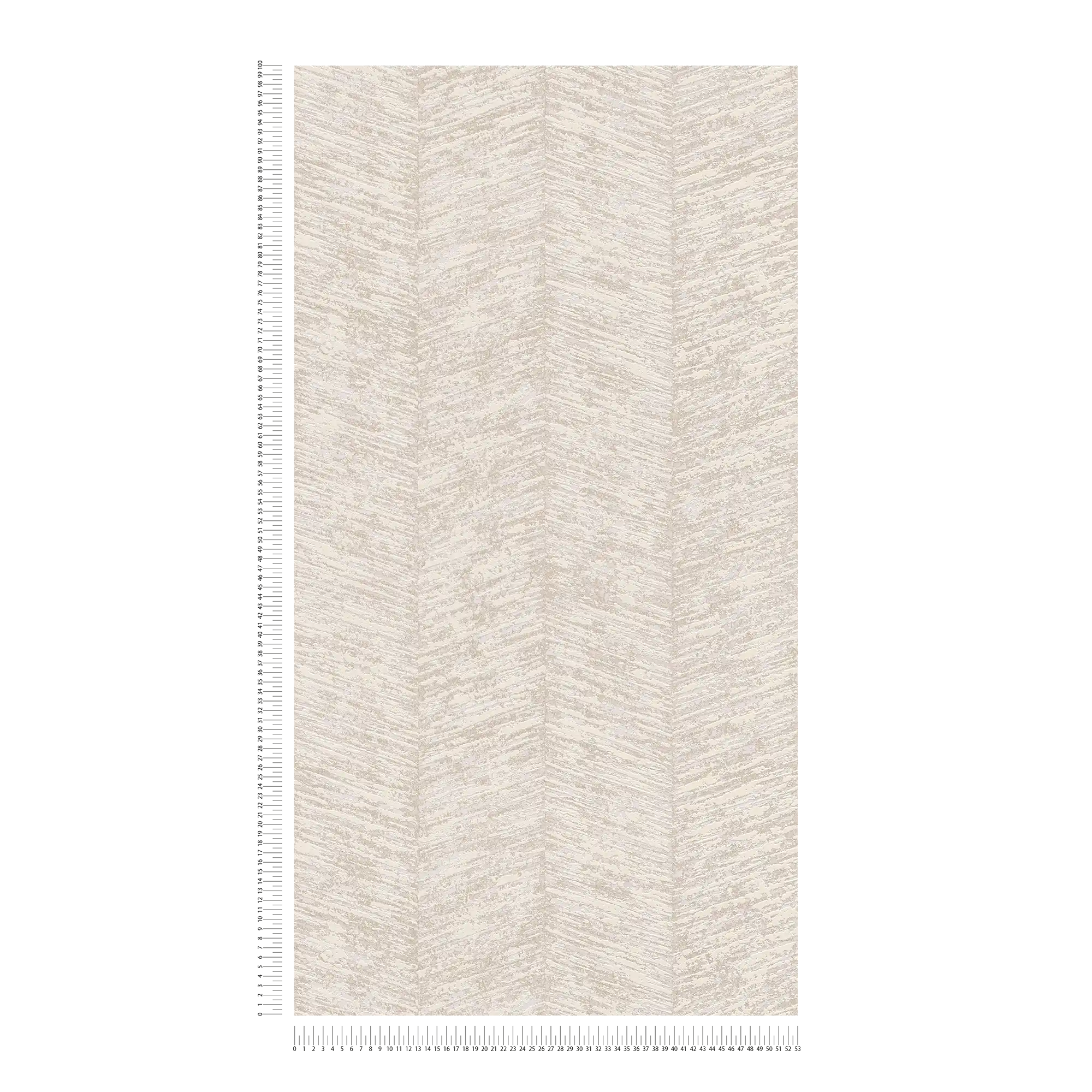             Strukturtapete Ethno Design mit Streifeneffekt – Creme, Metallic, Beige
        