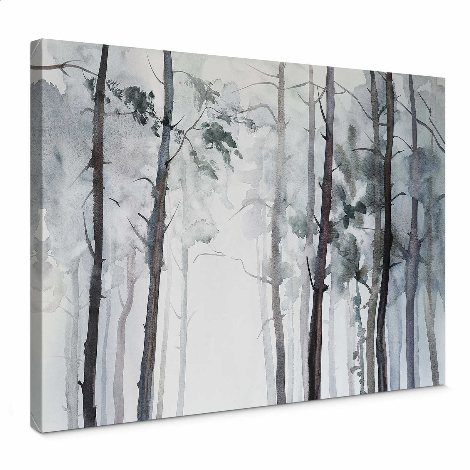         Canvas print watercolour forest – black and white
    