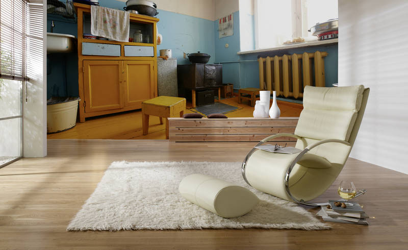 Wohnzimmer, Sessel, Lederstuhl, Kaminraum, Samtstilelemente