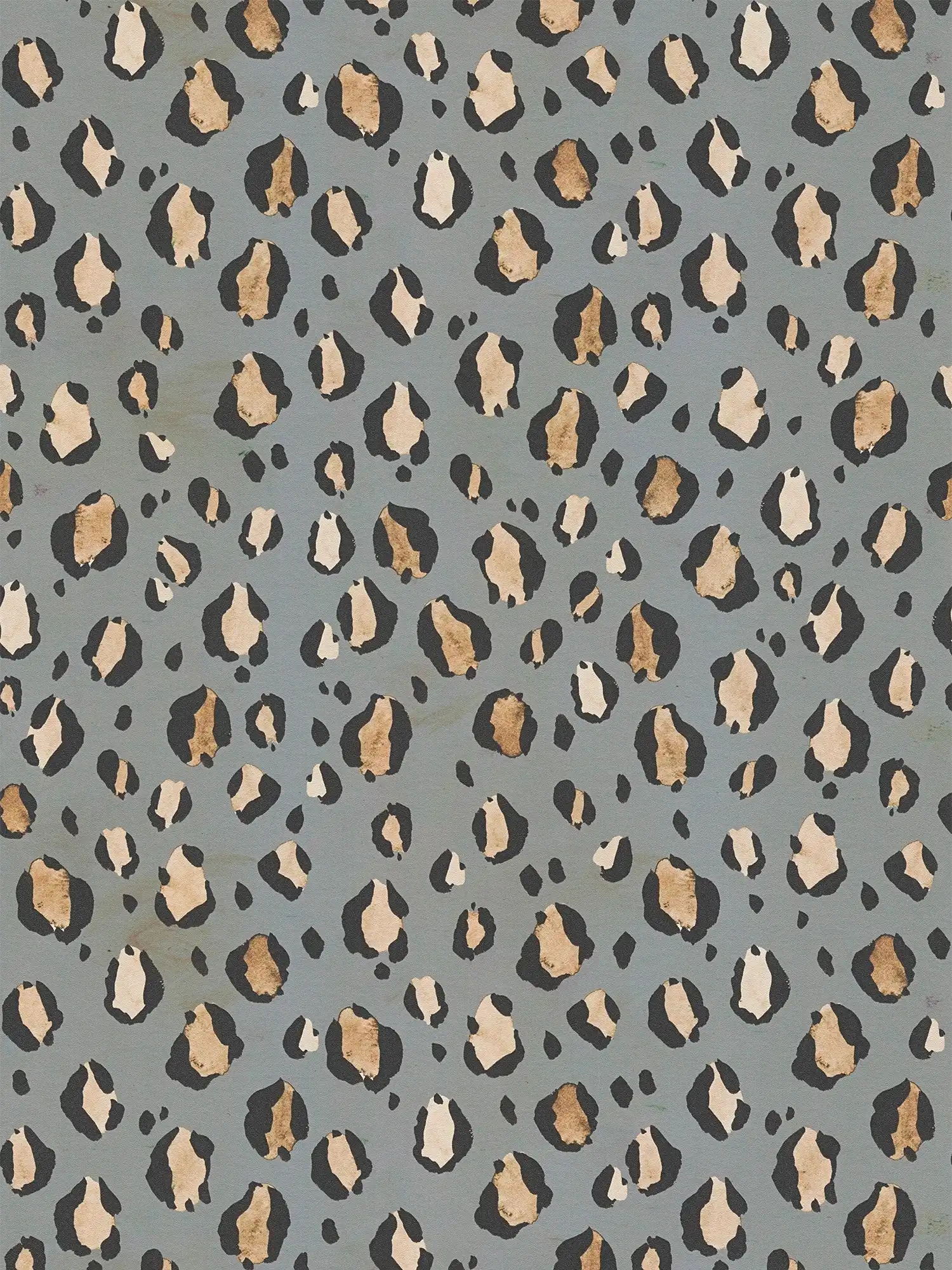         Trendy vliesbehang met een wild luipaardpatroon, gelijkmatige textuur - grijs, oranje
    