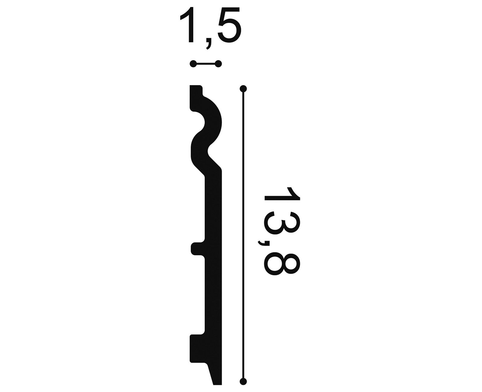             Klassische Sockelleiste Moskau – SX138
        