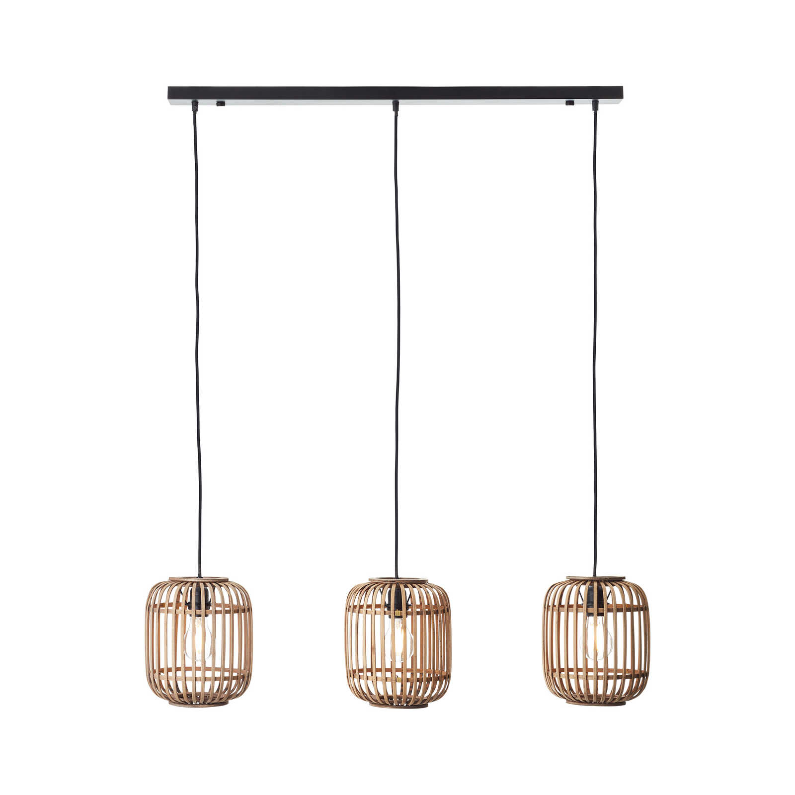            Bamboo pendant light - Willi 12 - Brown
        