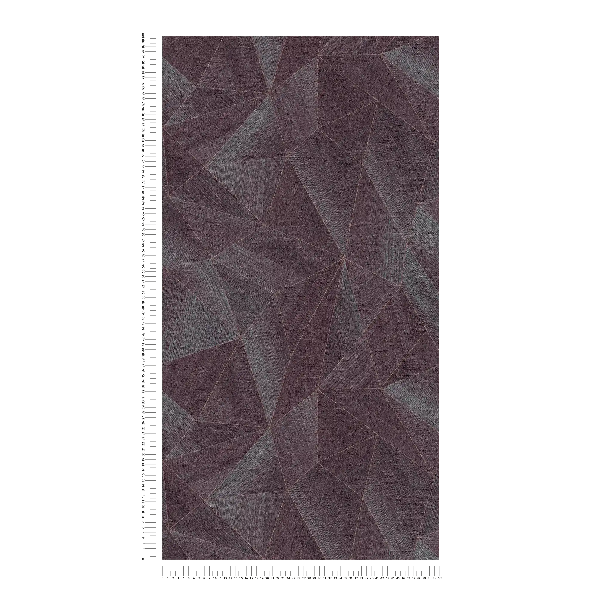             Daniel Hechter Vliestapete mit geometrischem Muster und metallischen Akzenten – Lila, Grau, Rosé
        