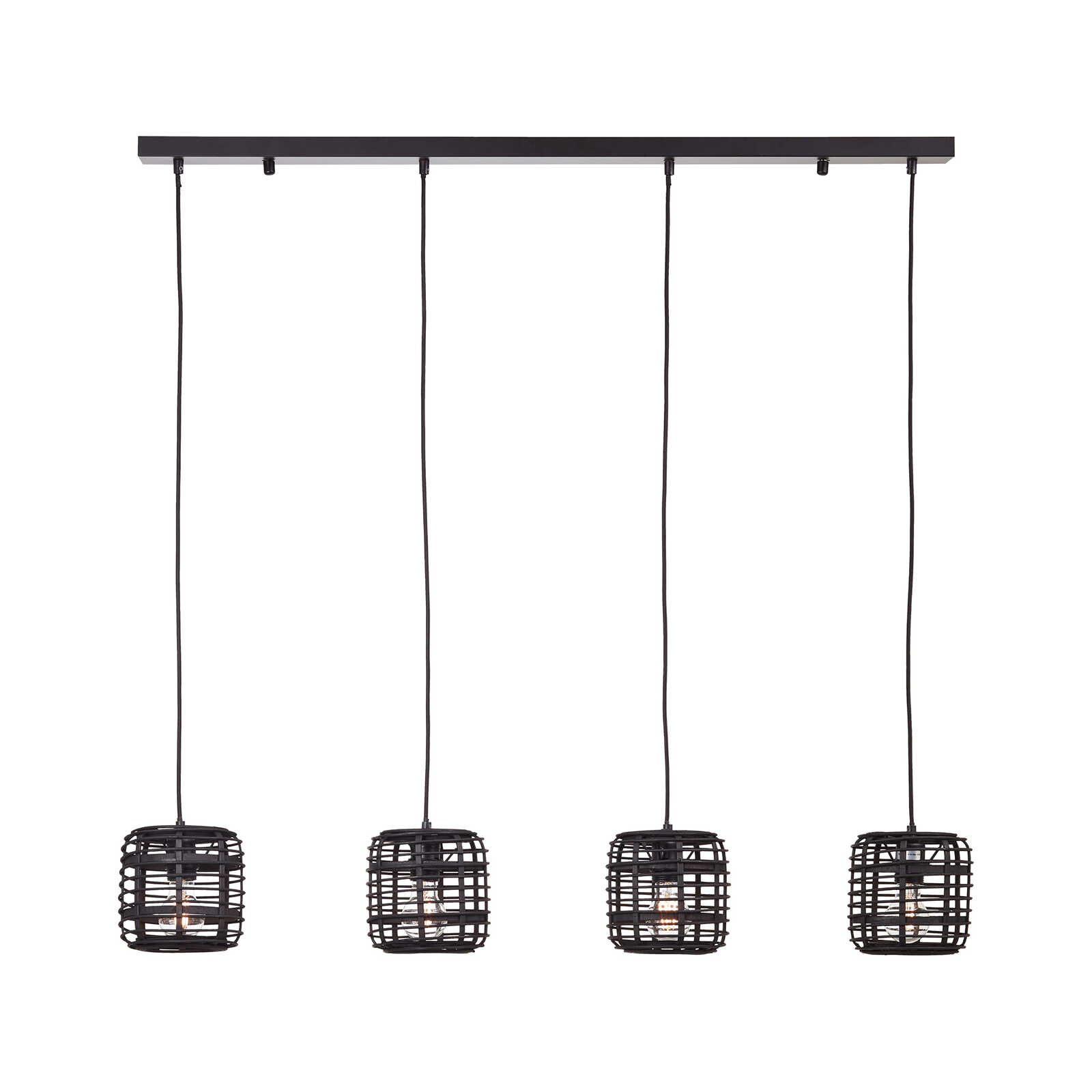         Bamboo pendant light - Elma 6 - Brown
    