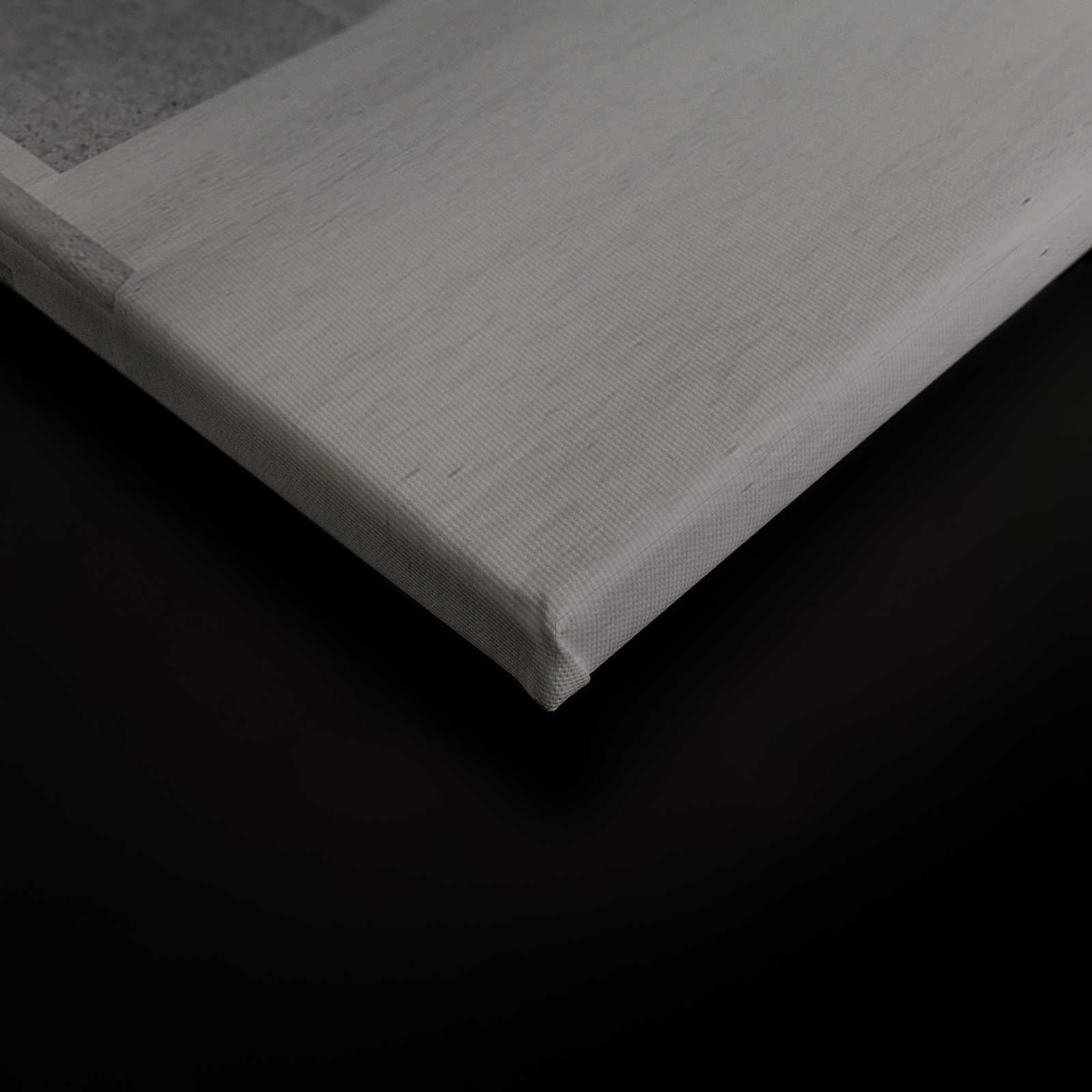 Leinwandbild mit einem 3D Beton Raum | grau – 0,90 m x 0,60 m