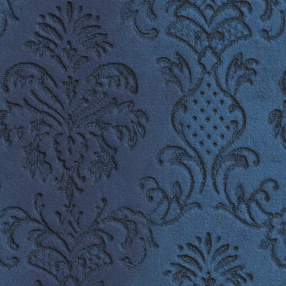 textured, damask, pattern, blue, fabric
