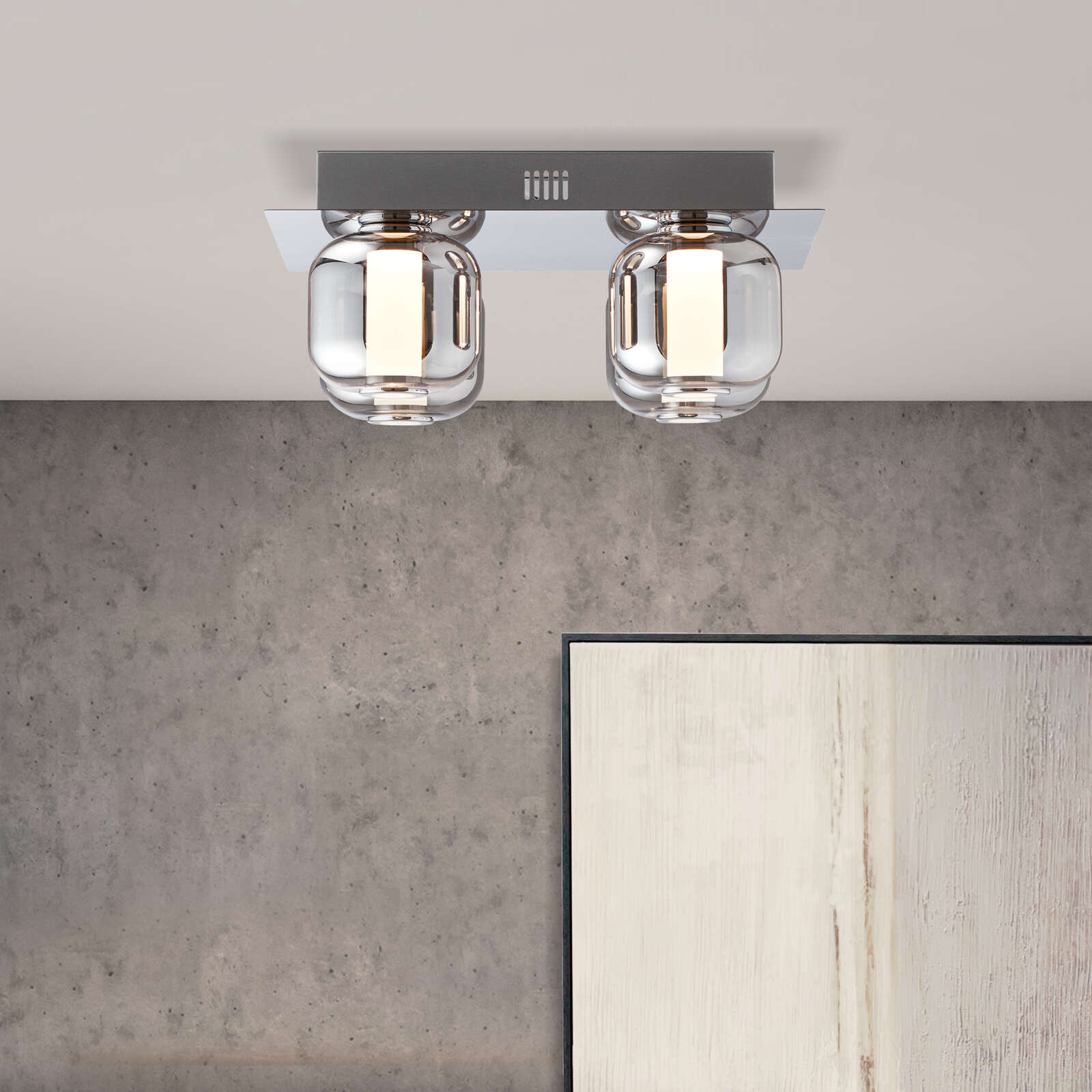 Deckenleuchte aus Glas - Martin 3 – Grau