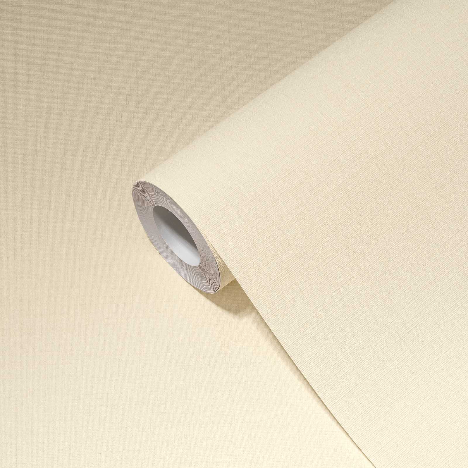             Vliestapete Beige mit Leinenstruktur, einfarbig & meliert
        