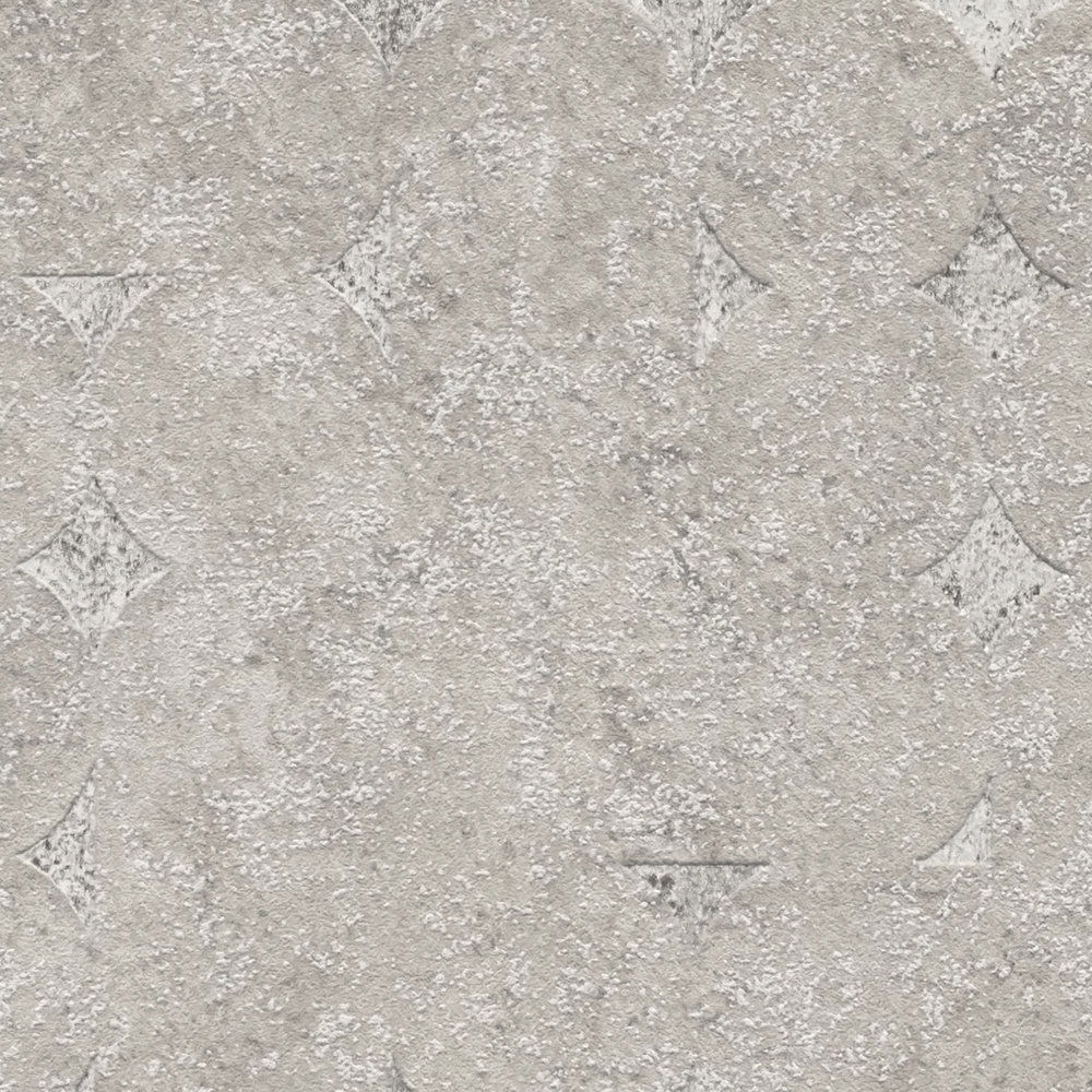             Tapete mit geometrischen Formen leicht glänzend – Beige, Braun
        