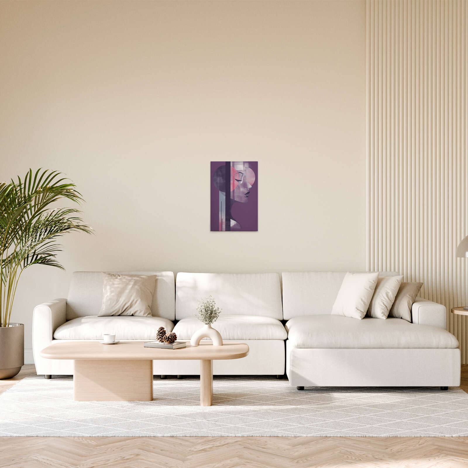             Eleganter Ausdruck - Leinwandbild in Lila und Rosa – 30 x 45 cm - Violett, Blau
        