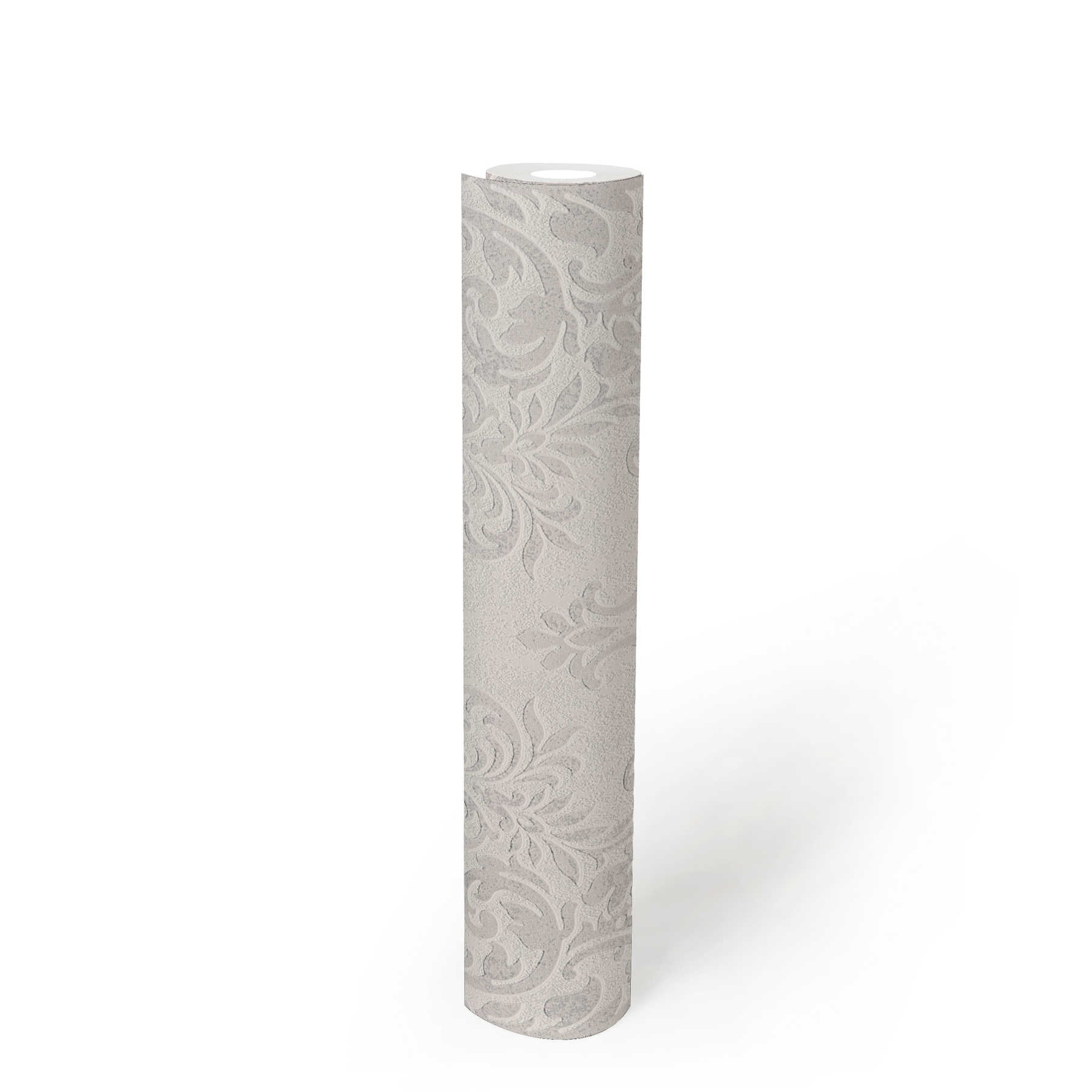 Vliestapete Ornament-Design mit Metallic-Akzenten – Grau