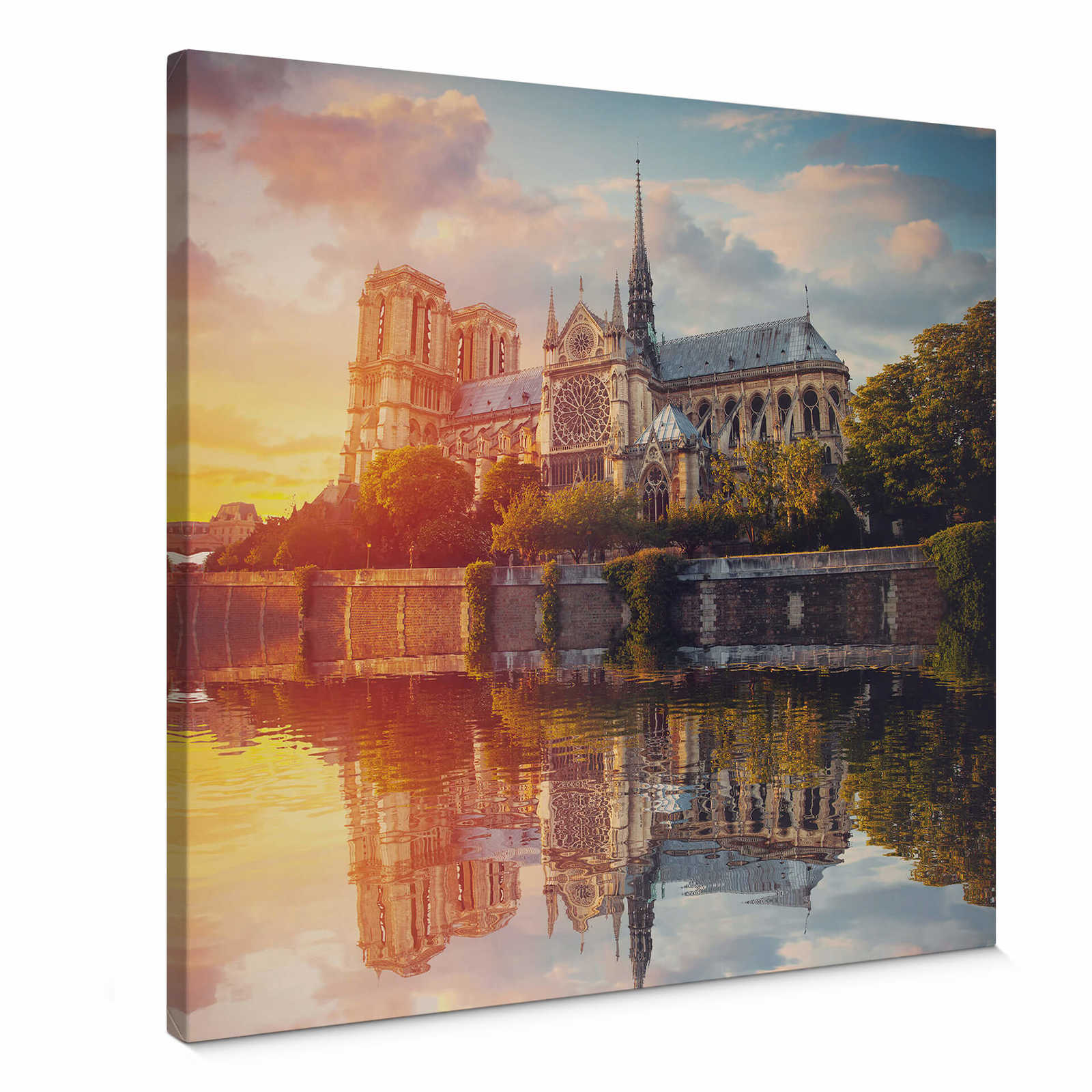         Vierkant Canvas Schilderij Notre Dame Paris - 0.50 m x 0.50 m
    