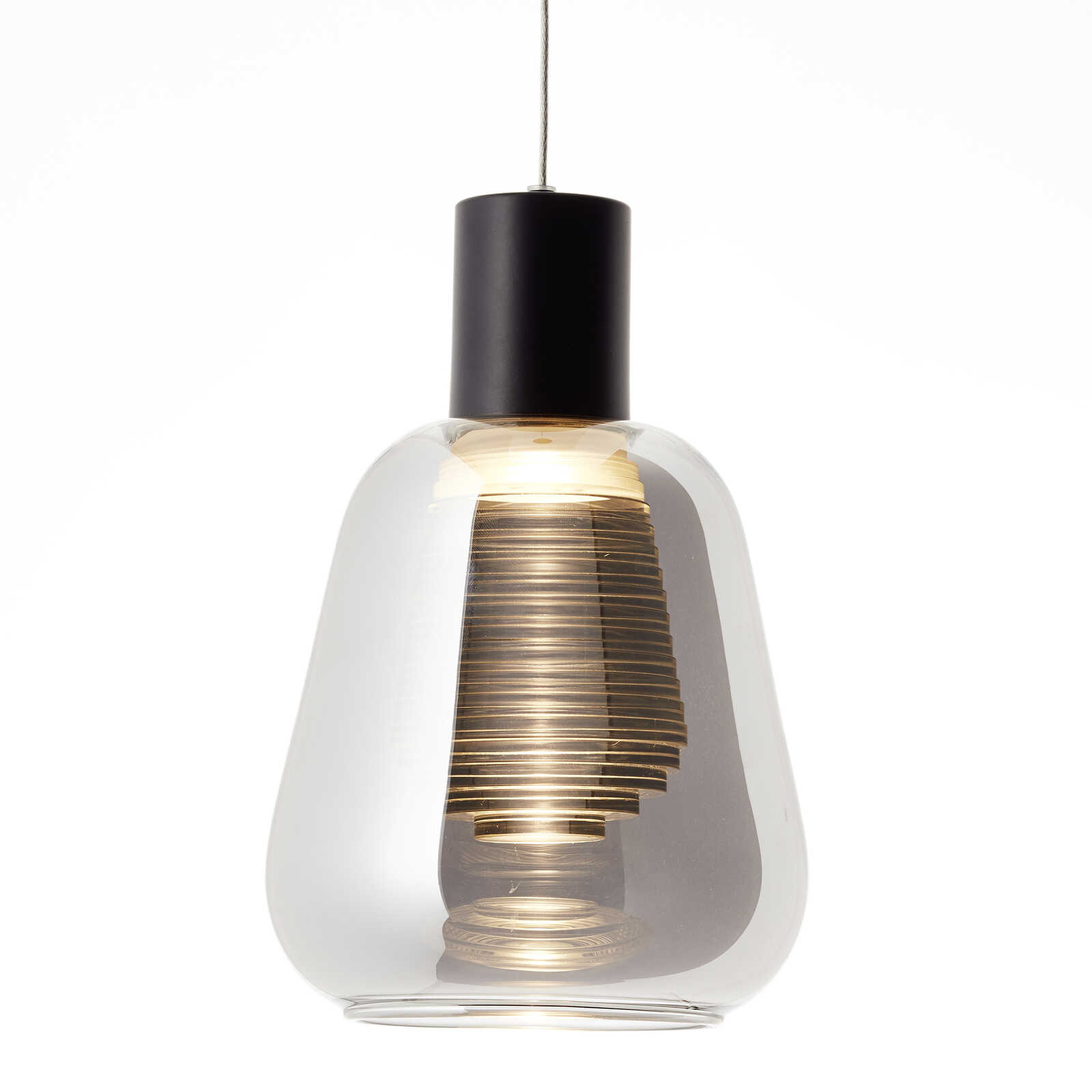            Glass pendant light - Dean - Grey
        