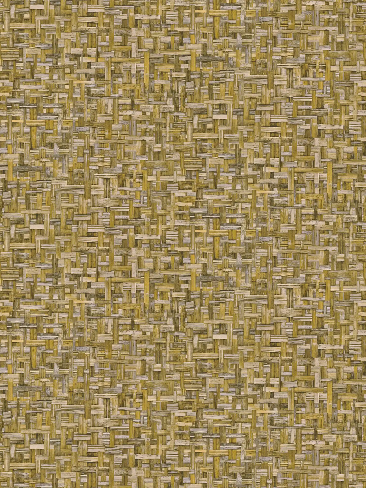         Wallpaper corn yellow with grass weave pattern in nature style - yellow
    