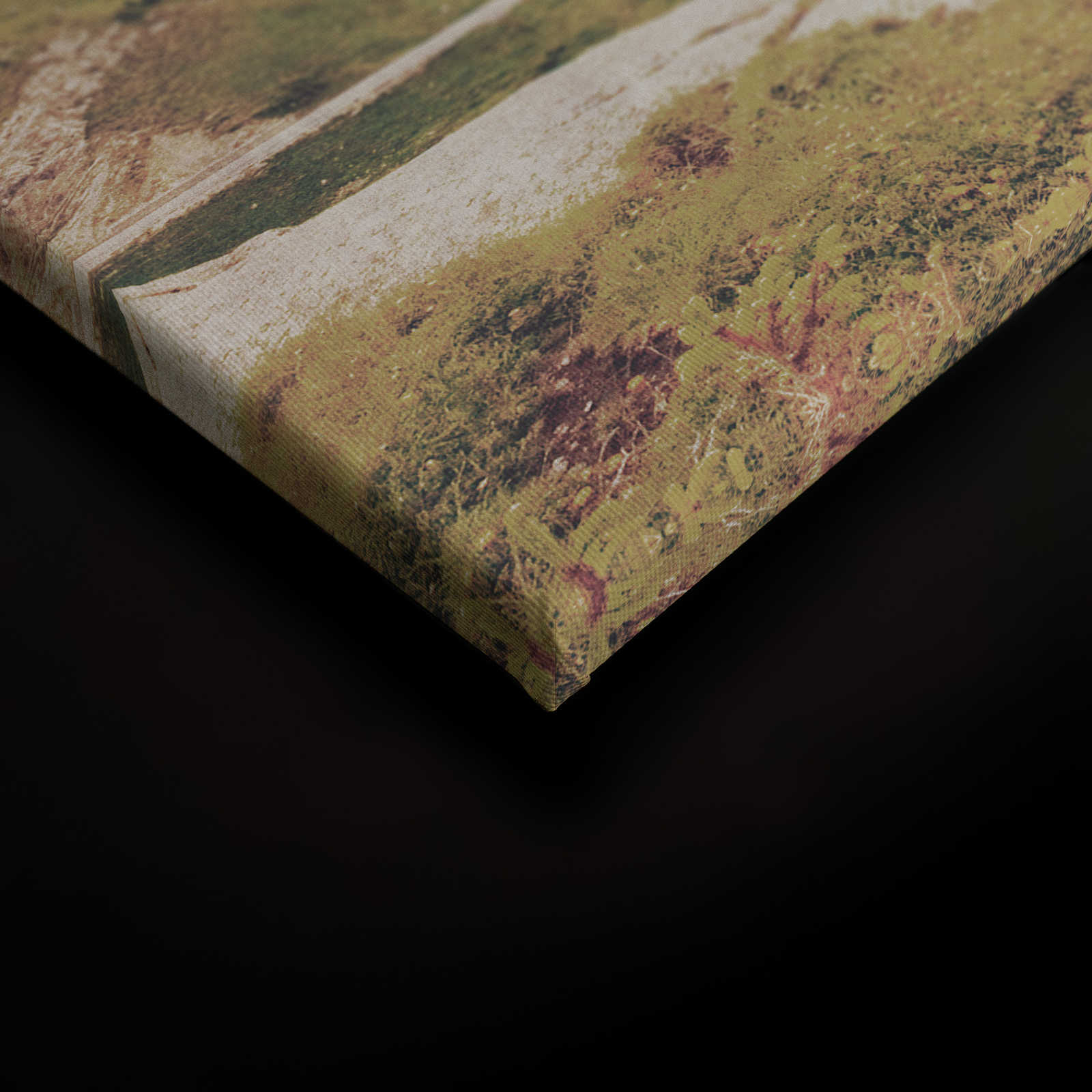             Dolomiti 2 - Leinwandbild Dolomiten Retro Fotografie in Löschpapier Struktur – 0,90 m x 0,60 m
        