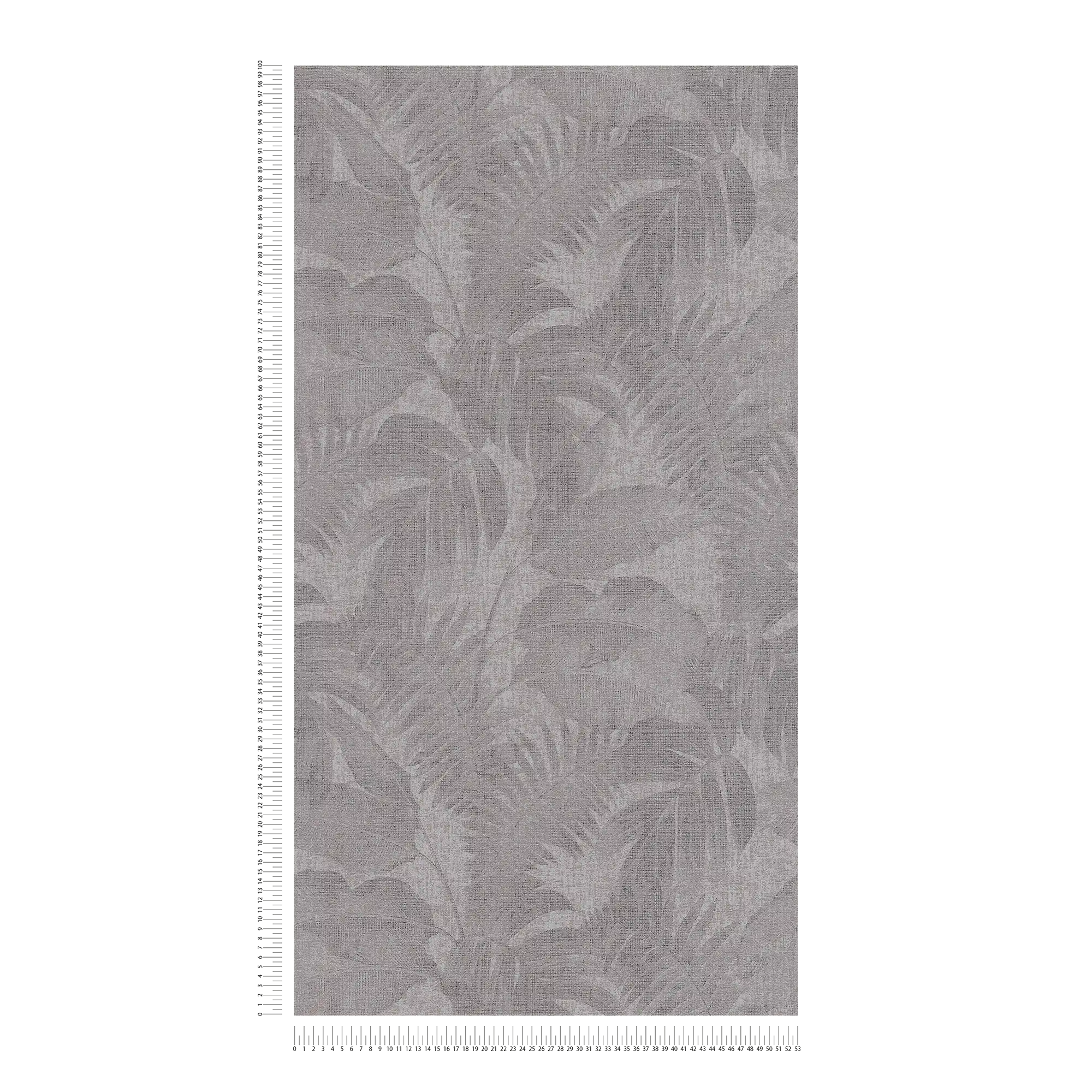 Boho Dschungel-Tapete mit Leinen Optik – Braun, Grau, Beige