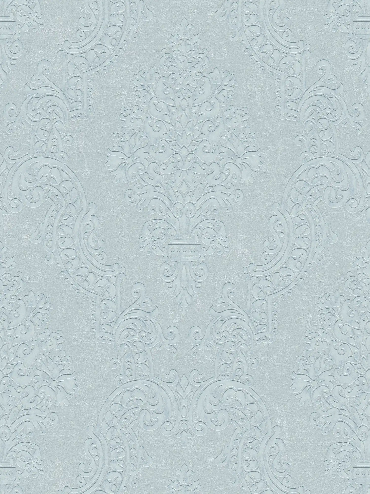         Vintage Vliestapete im Barockdesign mit Glitzereffekt – Grau, Silber
    