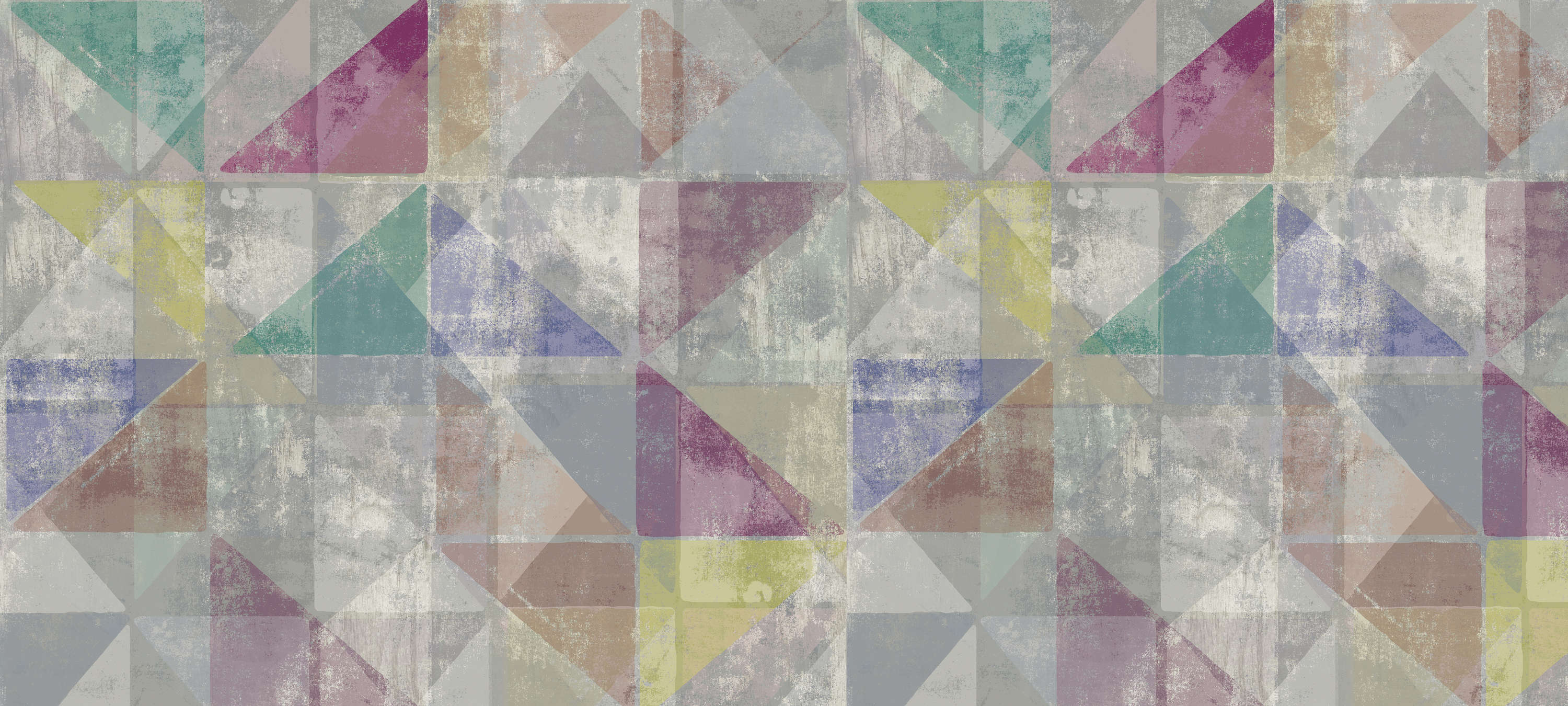 geometrische Muster, abstrakte Wanddekoration, buntes Design, Fliesenmuster, gesprühte Textur