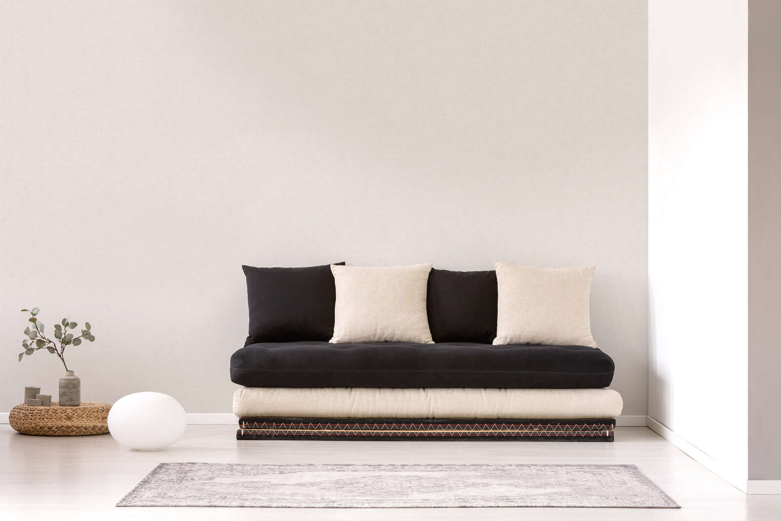 sofa, coucht, kissen, beige, wohnzimmer