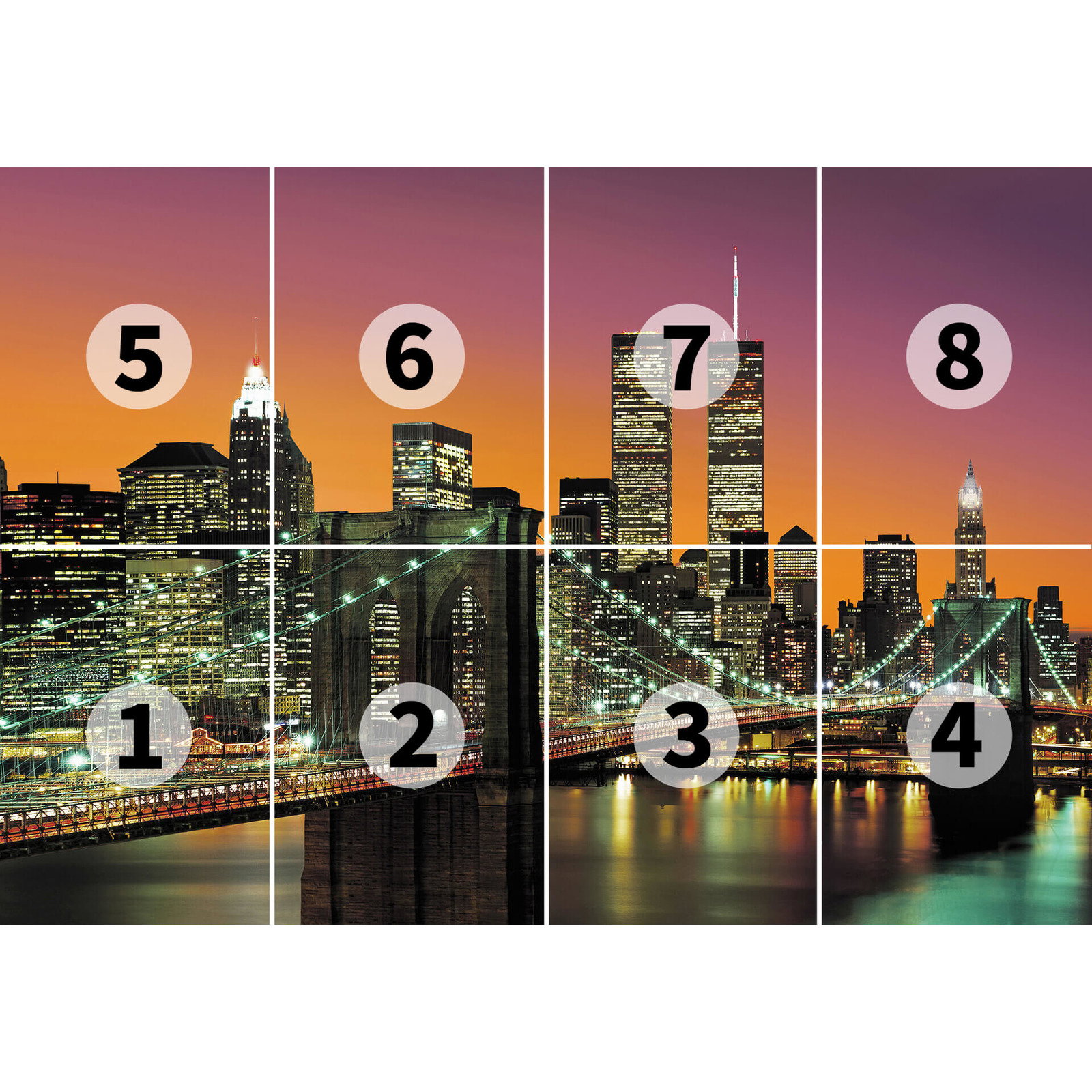             Fototapete New York City mit Retro Skyline Motiv
        