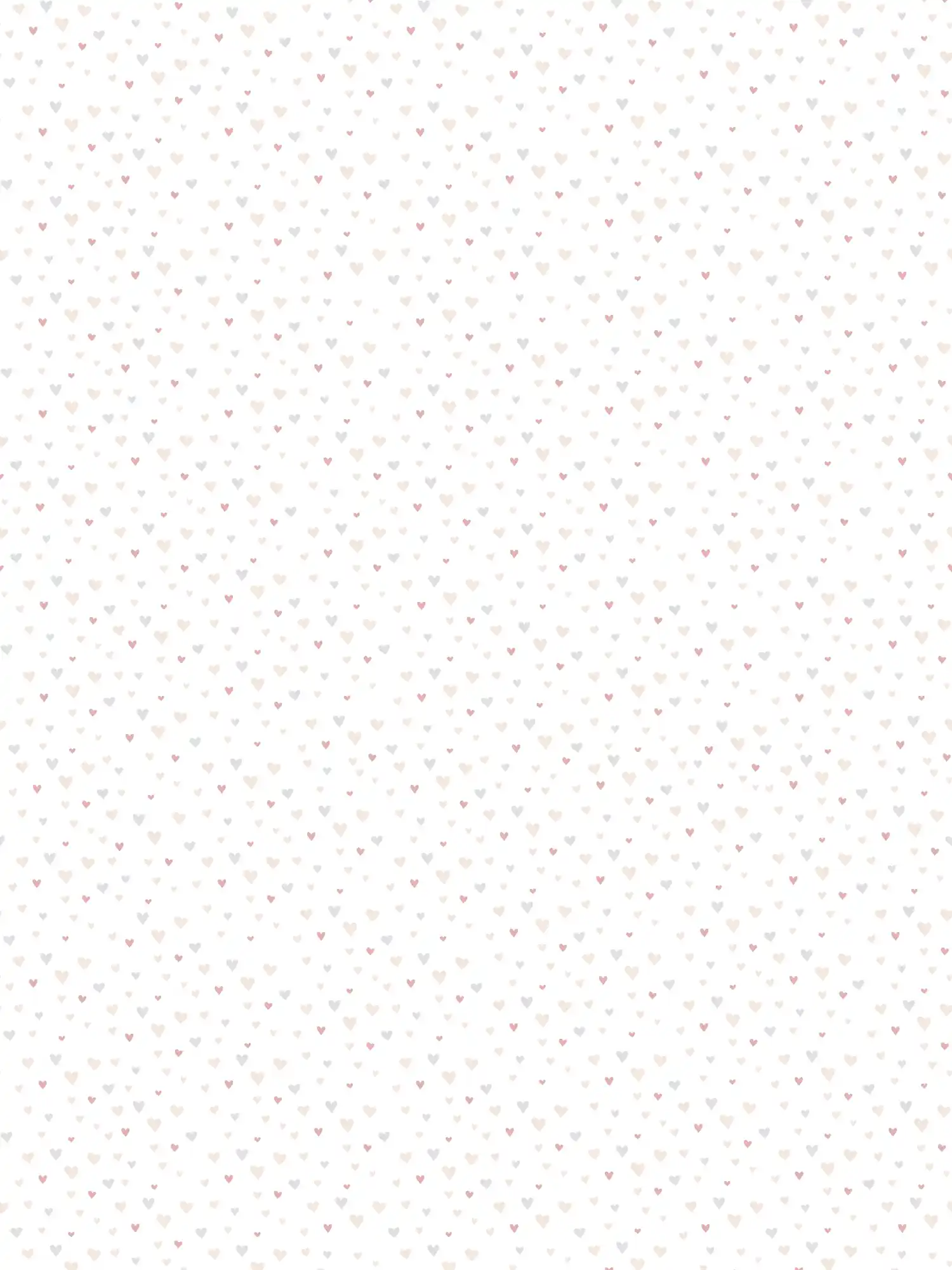 Kinderzimmer Mädchen Tapete Herzen Muster – Rosa, Grau, Beige