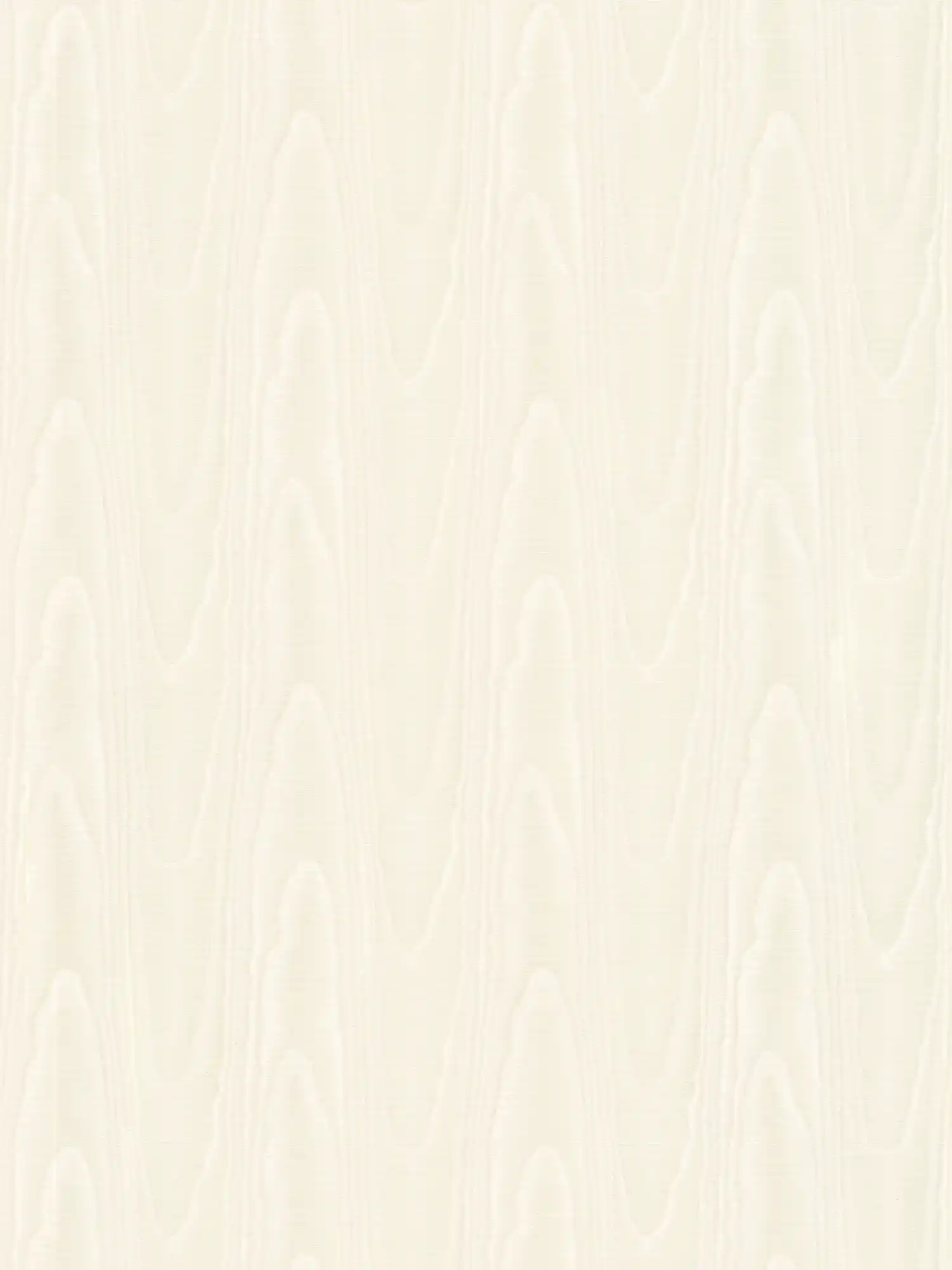         Textiloptik Tapete Creme mit Seiden Moiré Effekt
    