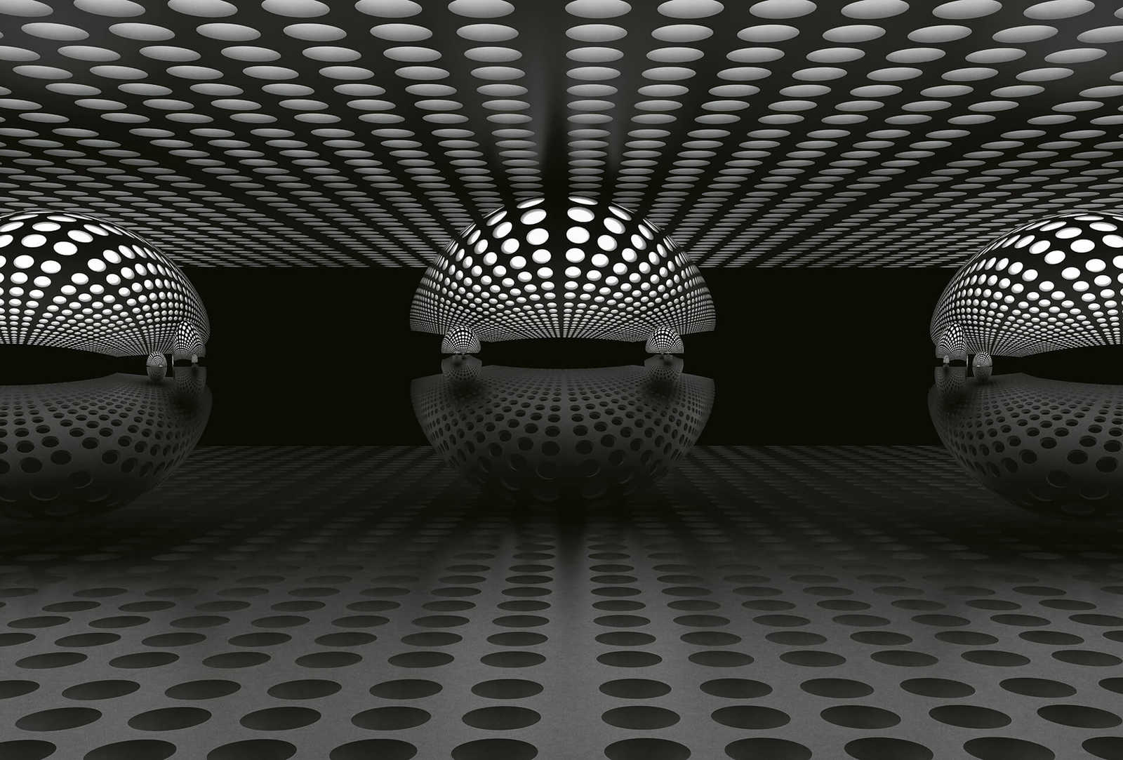             Fototapete geometrisches 3D Muster – Schwarz, Weiß
        