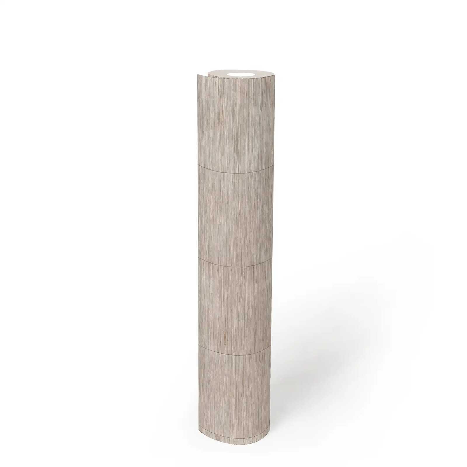 Daniel Hechter Vliestapete mit abstrakter Bambus Optik in schlichtem Farbton – Beige, Grau, Silber