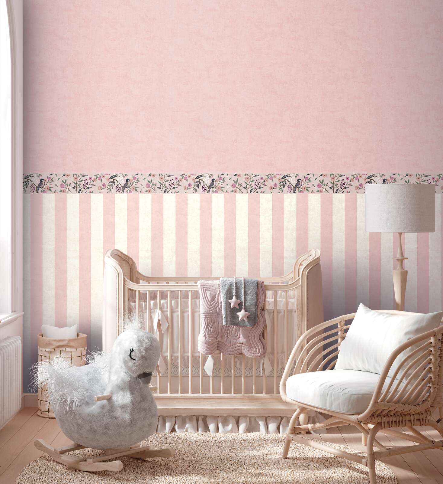             Uni Kinderzimmer Vliestapete - Sanft und schlicht als ideale Ergänzung zu unseren Motivtapeten – Rosa
        