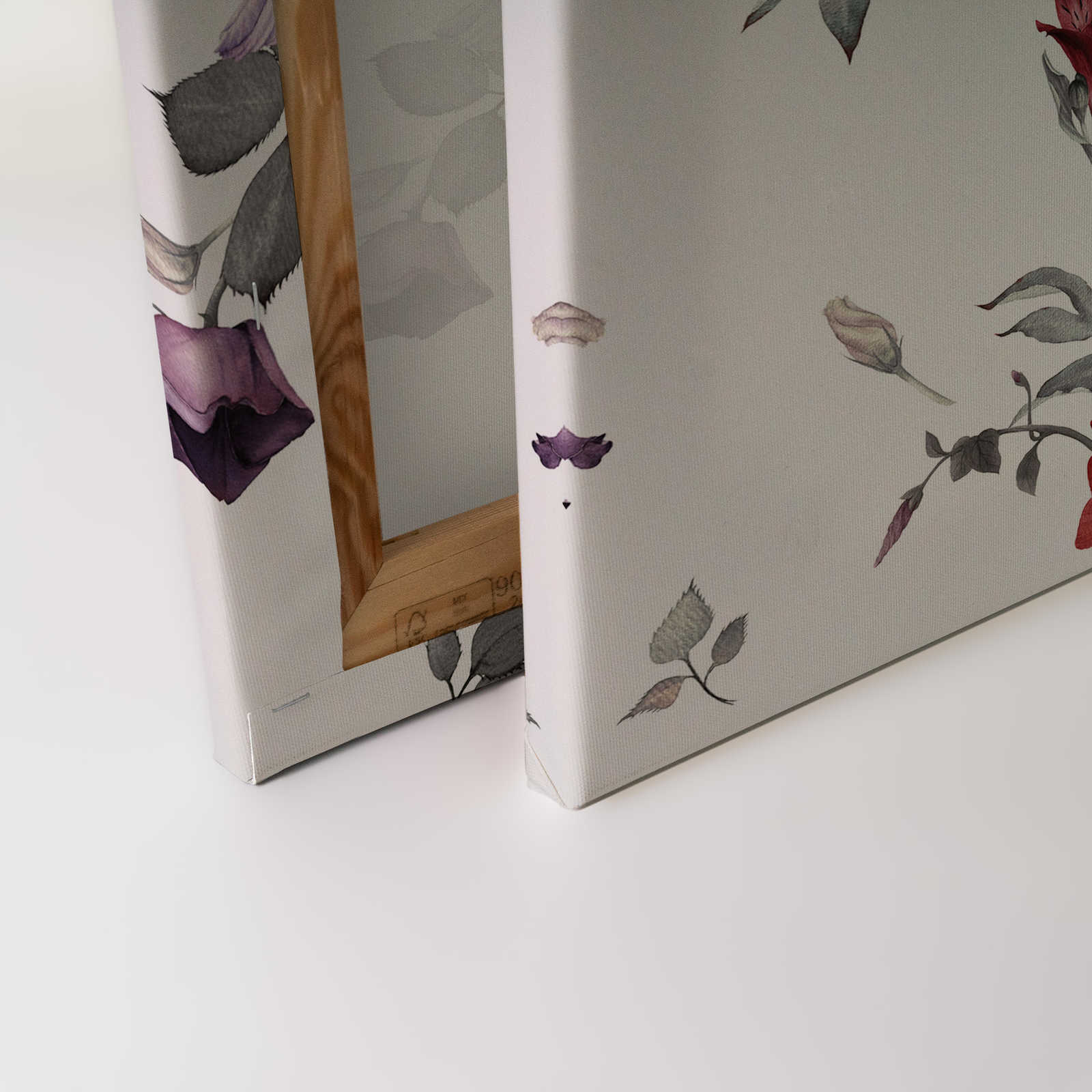             Leinwand romantische Blumen – 0,90 m x 0,60 m
        