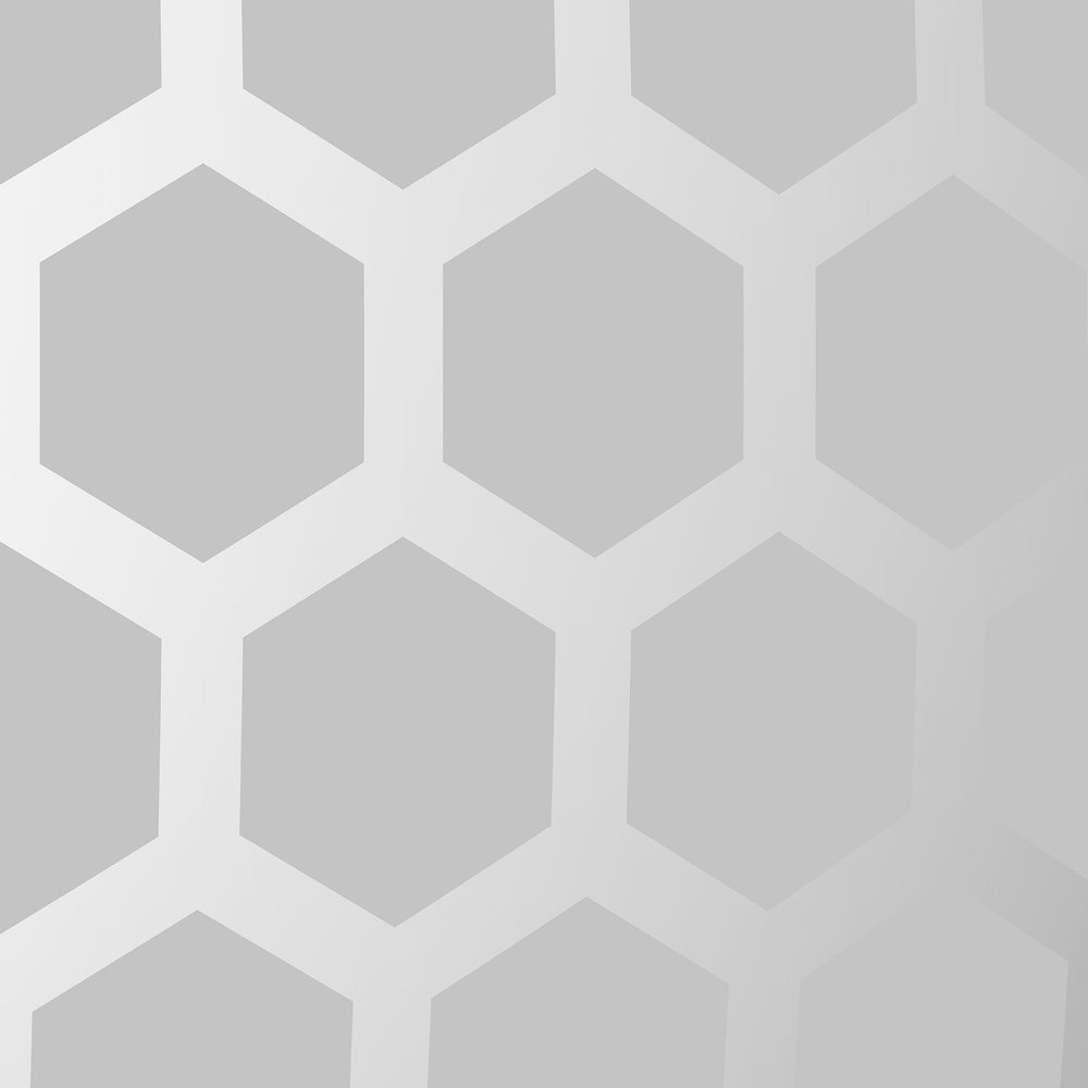             Fototapete im Hexagon Design – 3D Vliestapete mit futuristischer Wabenstruktur – Grau, Weiß
        