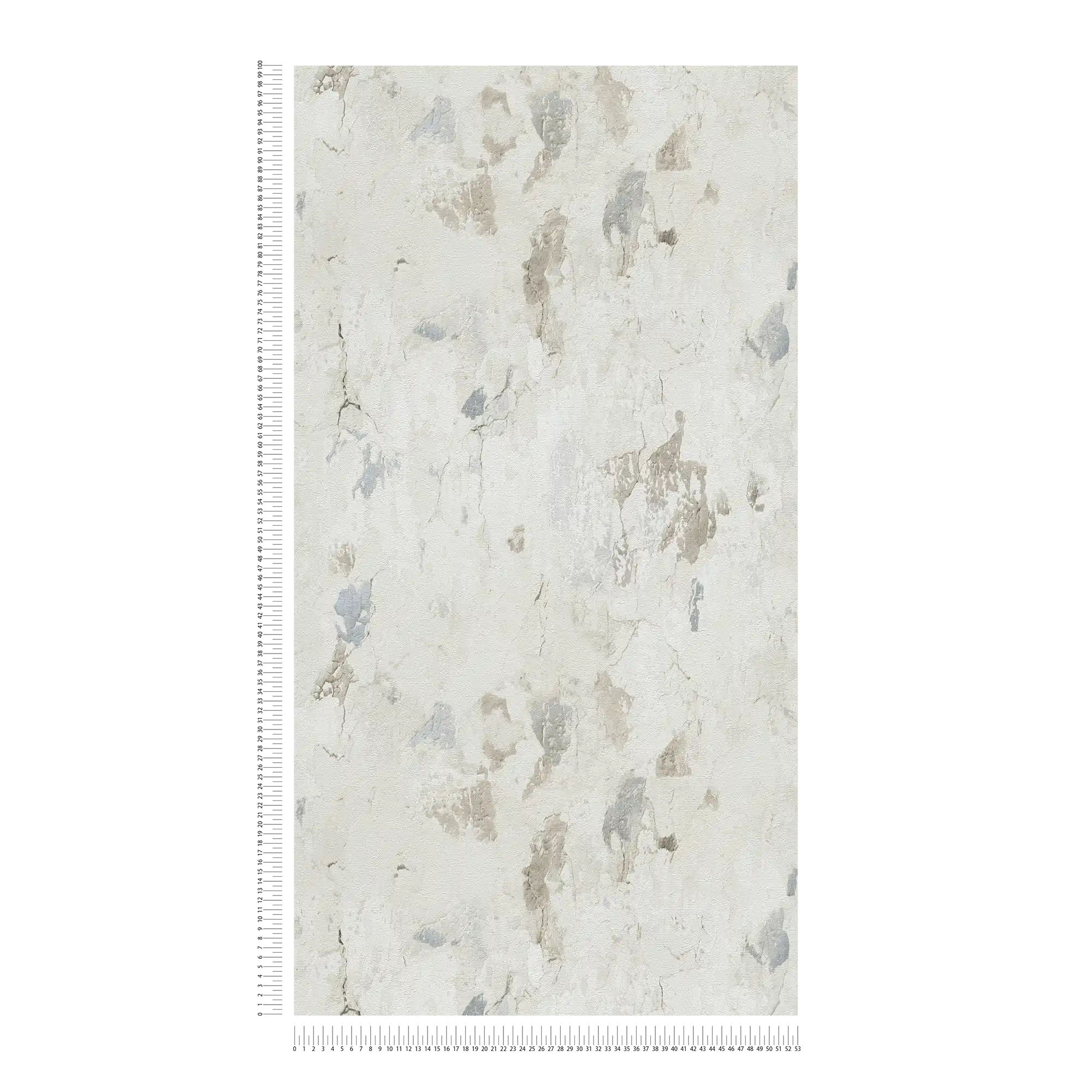             Behang met gipslook in moderne industriële stijl - crème, grijs
        