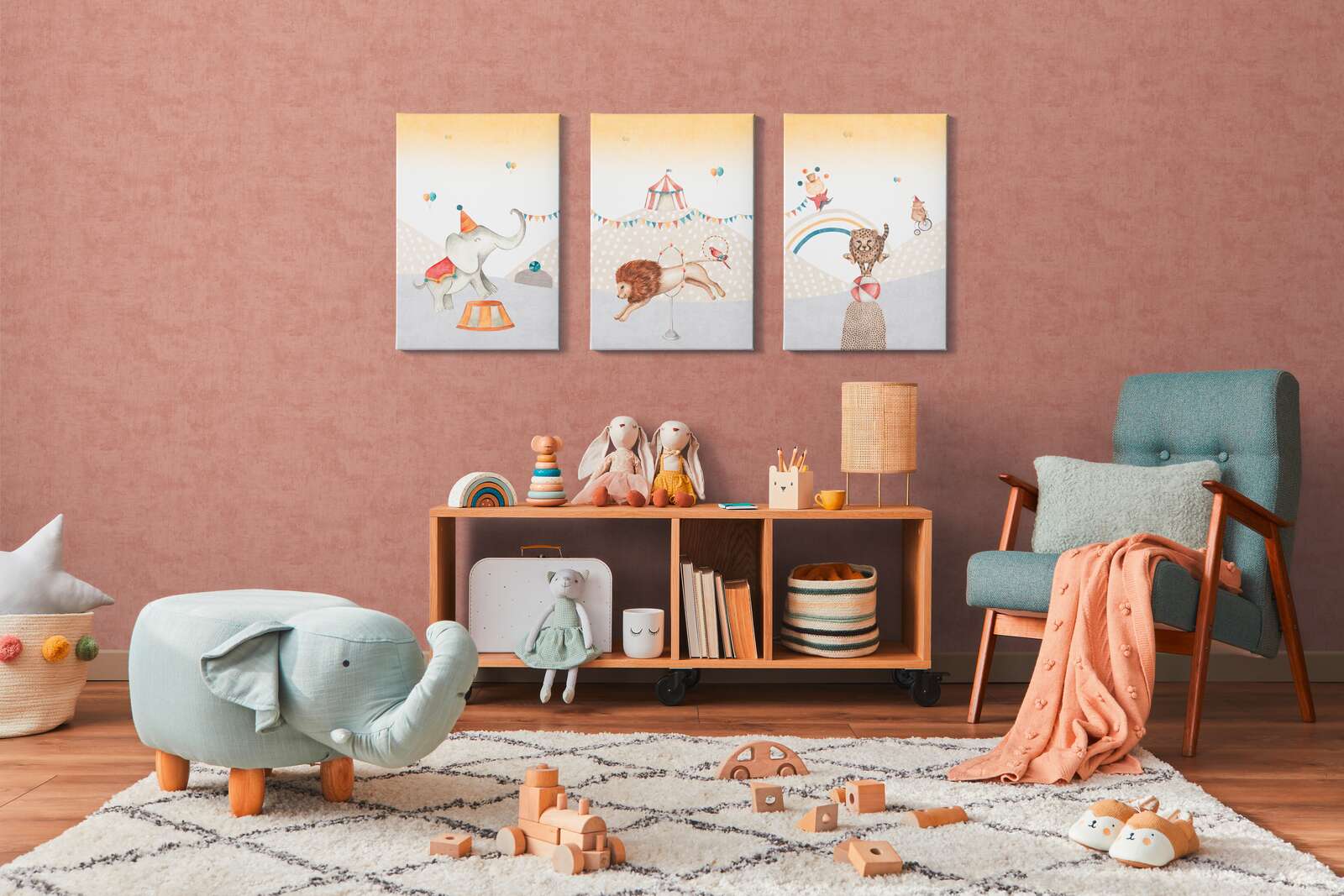             Uni Kinderzimmer Vliestapete - Sanft und schlicht als ideale Ergänzung zu unseren Motivtapeten – Rot
        